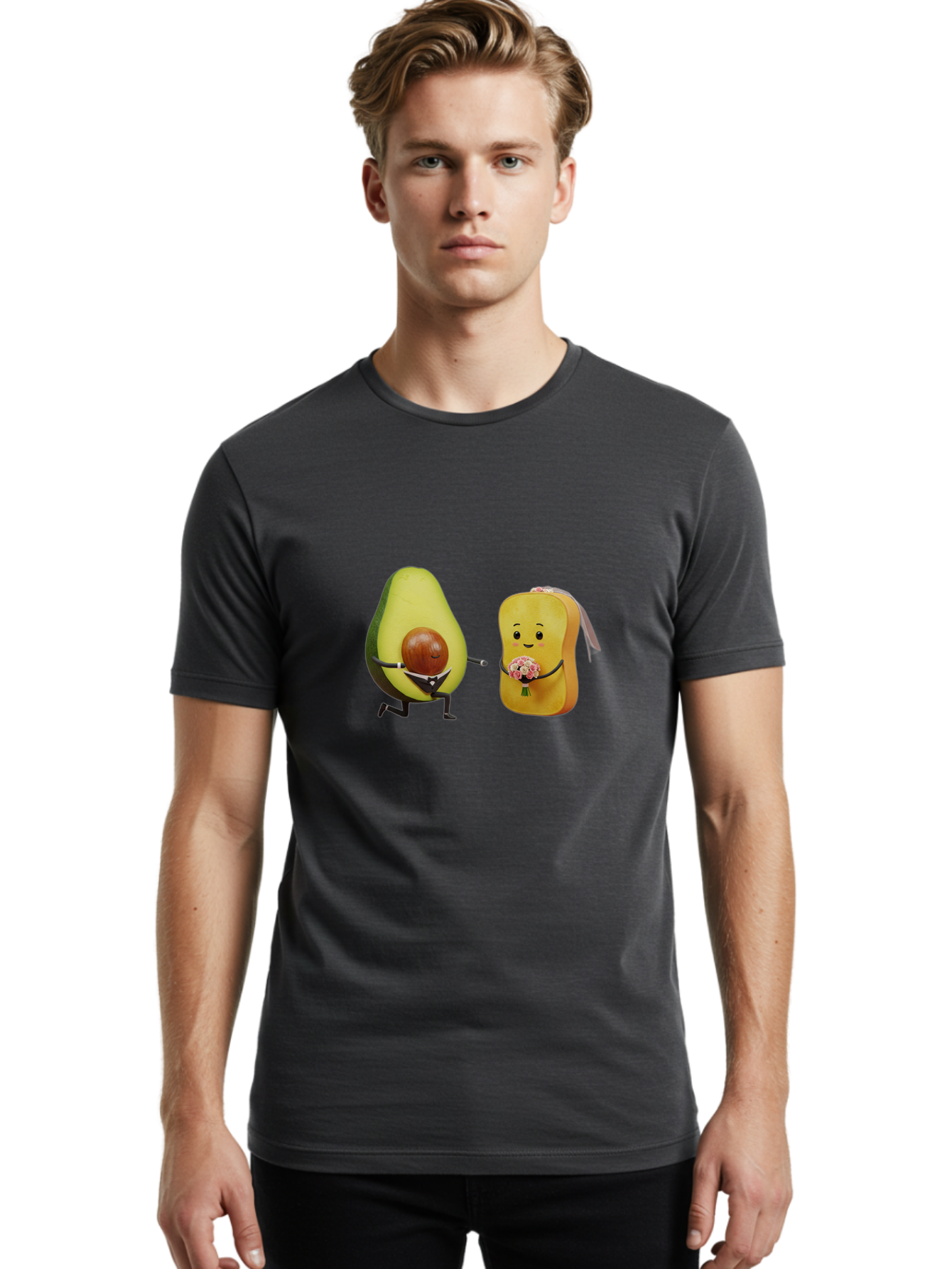 Avocado-Toast-Couple-1 Men'S Graphic Tee, 100% Cotton, Comfortable Casual Summer Wear, Machine Washable, Vintage Camera, Old Camera, Antique Camera, Black Camera, Classic Photography, Photography Equipment, Nostalgic Device, Film Camera, Bah533 24