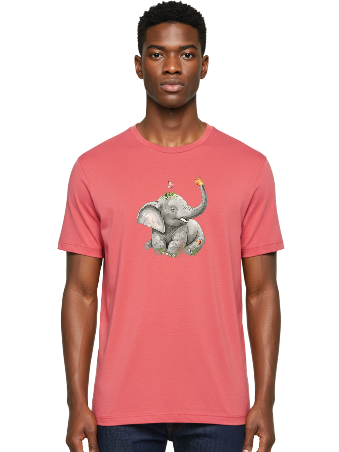 Baby-Elephant-With-Butterflies Men'S Graphic Tee, 100% Cotton, Comfortable Casual Summer Wear, Machine Washable, Vintage Camera, Old Camera, Antique Camera, Black Camera, Classic Photography, Photography Equipment, Nostalgic Device, Bah548 26
