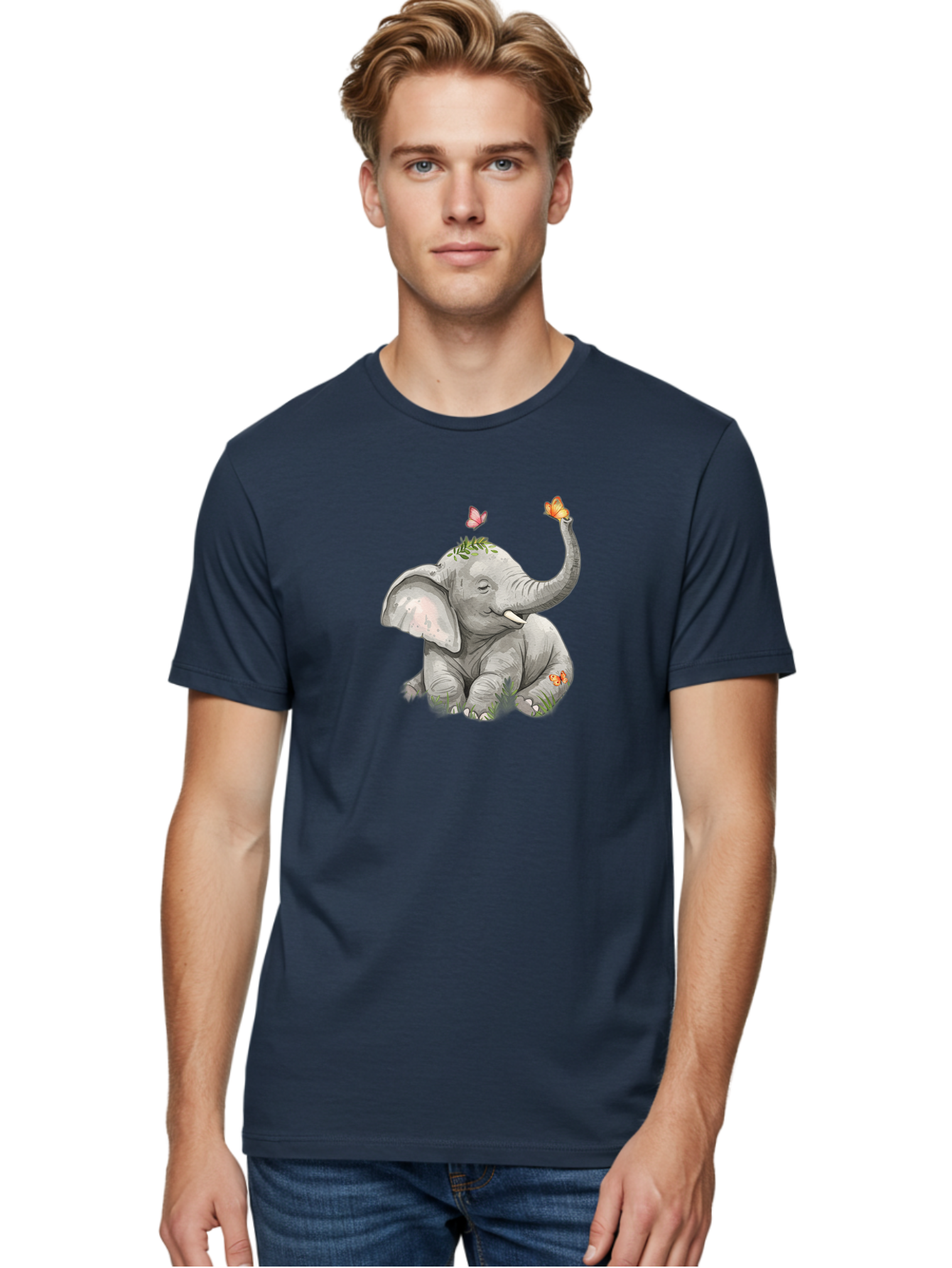 Baby-Elephant-With-Butterflies Men'S Graphic Tee, 100% Cotton, Comfortable Casual Summer Wear, Machine Washable, Vintage Camera, Old Camera, Antique Camera, Black Camera, Classic Photography, Photography Equipment, Nostalgic Device, Bah548 16