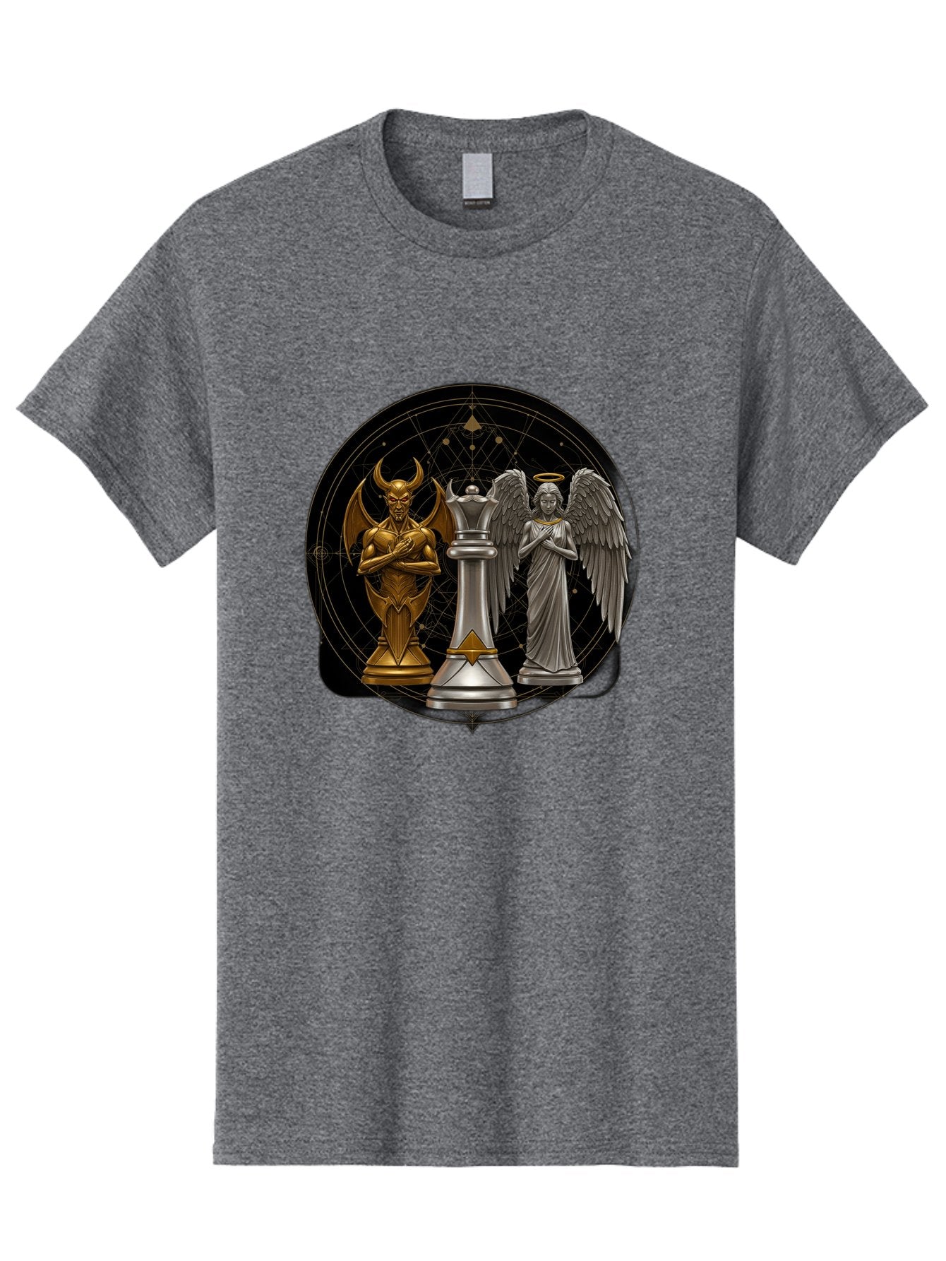 Baphomet-Angel-Queen Men'S Graphic Tee, 100% Cotton, Comfortable Casual Summer Wear, Machine Washable, Vintage Camera, Old Camera, Antique Camera, Black Camera, Classic Photography, Photography Equipment, Nostalgic Device, Film Camera, Bah550 9