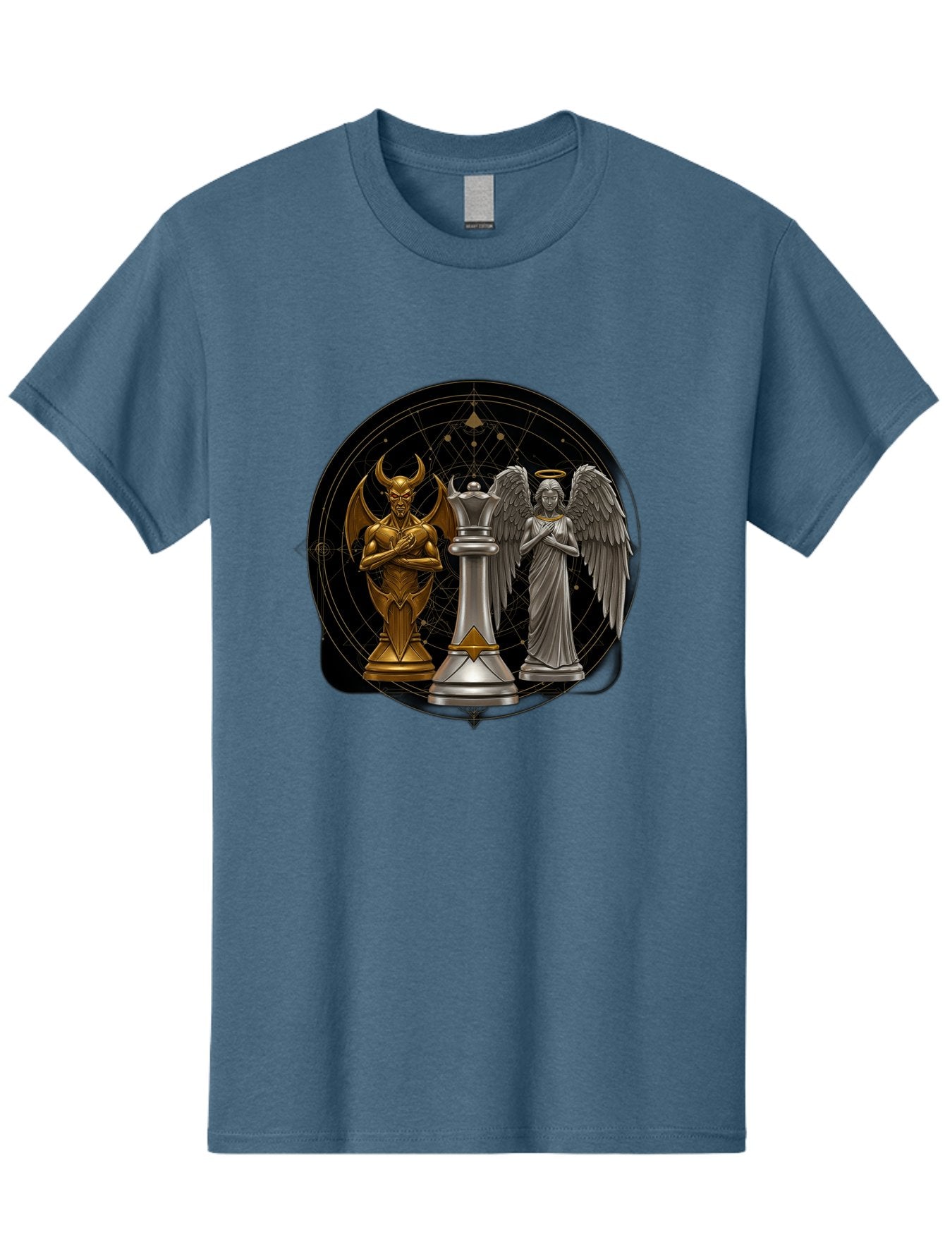 Baphomet-Angel-Queen Men'S Graphic Tee, 100% Cotton, Comfortable Casual Summer Wear, Machine Washable, Vintage Camera, Old Camera, Antique Camera, Black Camera, Classic Photography, Photography Equipment, Nostalgic Device, Film Camera, Bah550 6