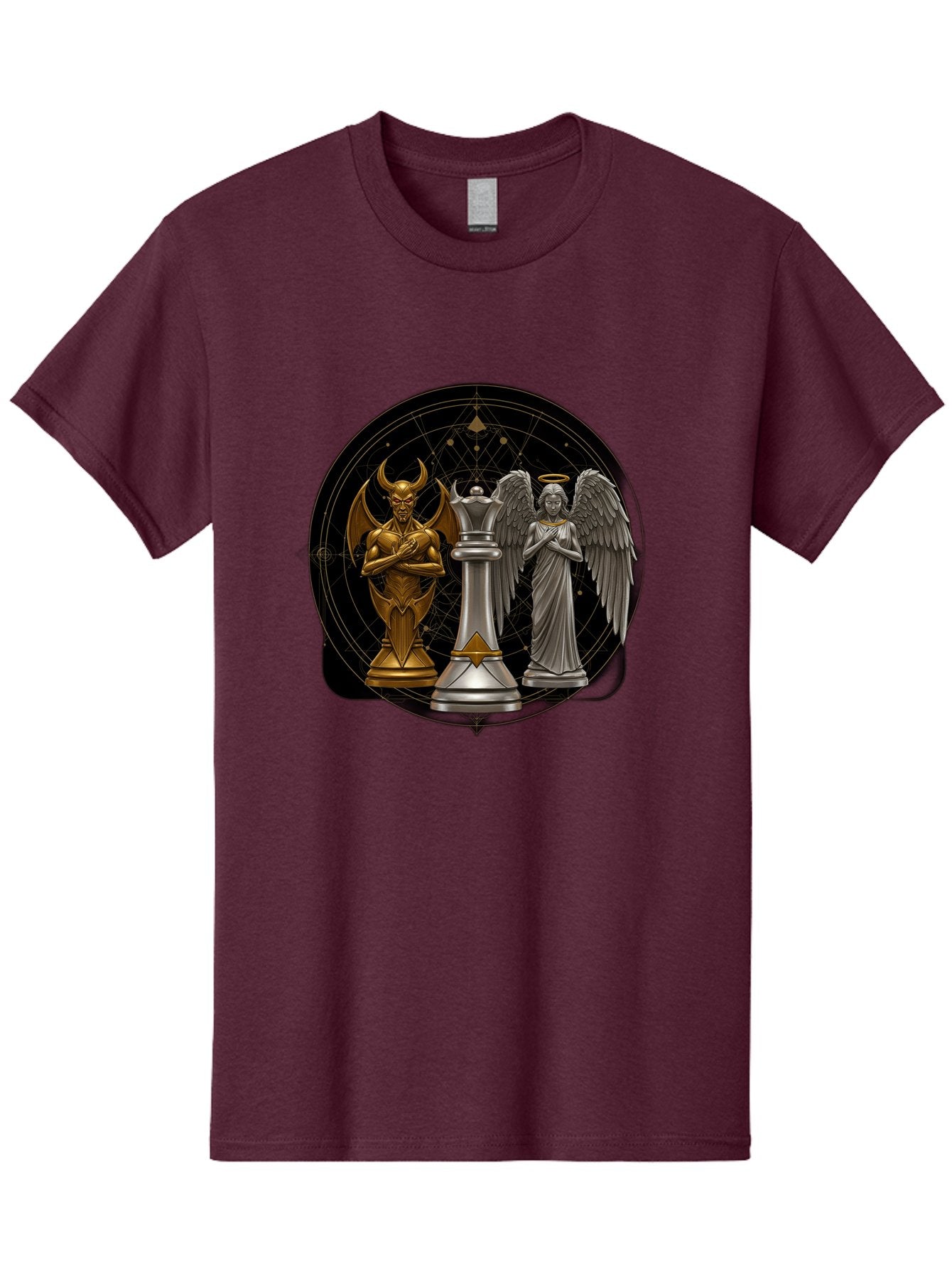 Baphomet-Angel-Queen Men'S Graphic Tee, 100% Cotton, Comfortable Casual Summer Wear, Machine Washable, Vintage Camera, Old Camera, Antique Camera, Black Camera, Classic Photography, Photography Equipment, Nostalgic Device, Film Camera, Bah550 14