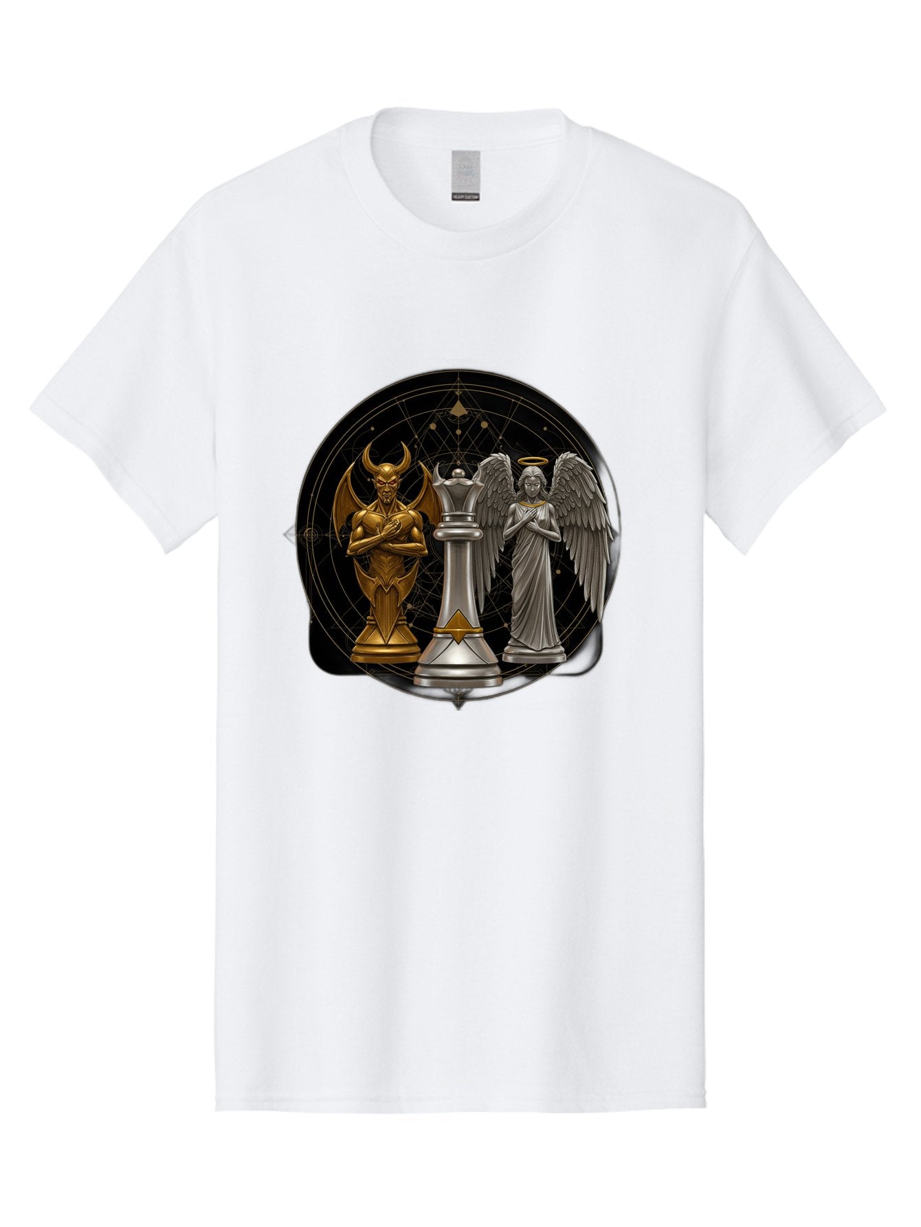 Baphomet-Angel-Queen Men'S Graphic Tee, 100% Cotton, Comfortable Casual Summer Wear, Machine Washable, Vintage Camera, Old Camera, Antique Camera, Black Camera, Classic Photography, Photography Equipment, Nostalgic Device, Film Camera, Bah550 15