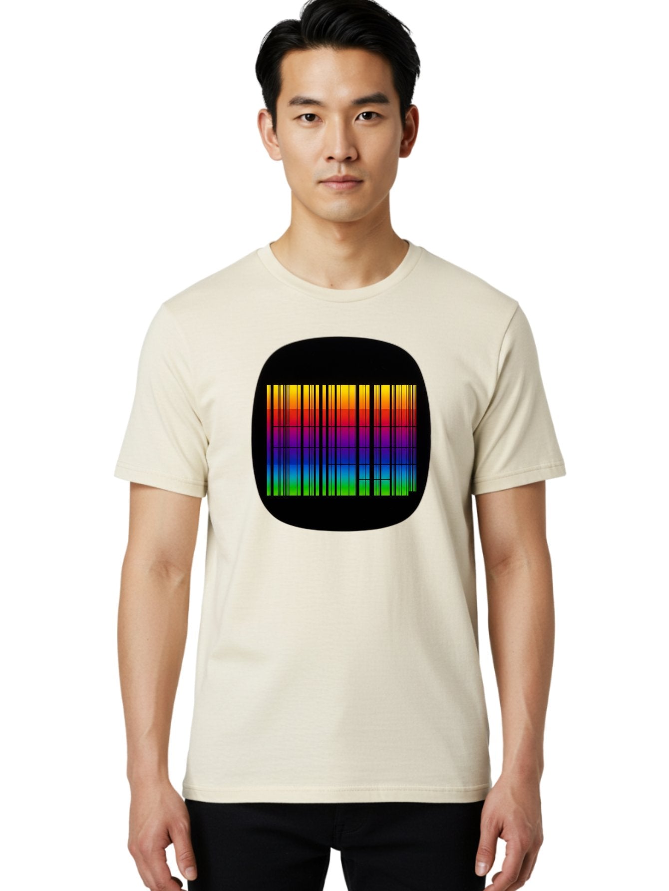 Barcode-Tv-Screen Men'S Graphic Tee, 100% Cotton, Comfortable Casual Summer Wear, Machine Washable, Vintage Camera, Old Camera, Antique Camera, Black Camera, Classic Photography, Photography Equipment, Nostalgic Device, Film Camera, Camera Art Bah551 19