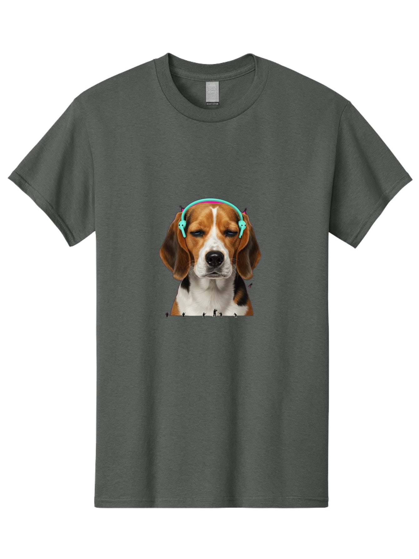 Beagle-Headphones Men'S Graphic Tee, 100% Cotton, Comfortable Casual Summer Wear, Machine Washable, Vintage Camera, Old Camera, Antique Camera, Black Camera, Classic Photography, Photography Equipment, Nostalgic Device, Film Camera, Camera Art Bah566 7