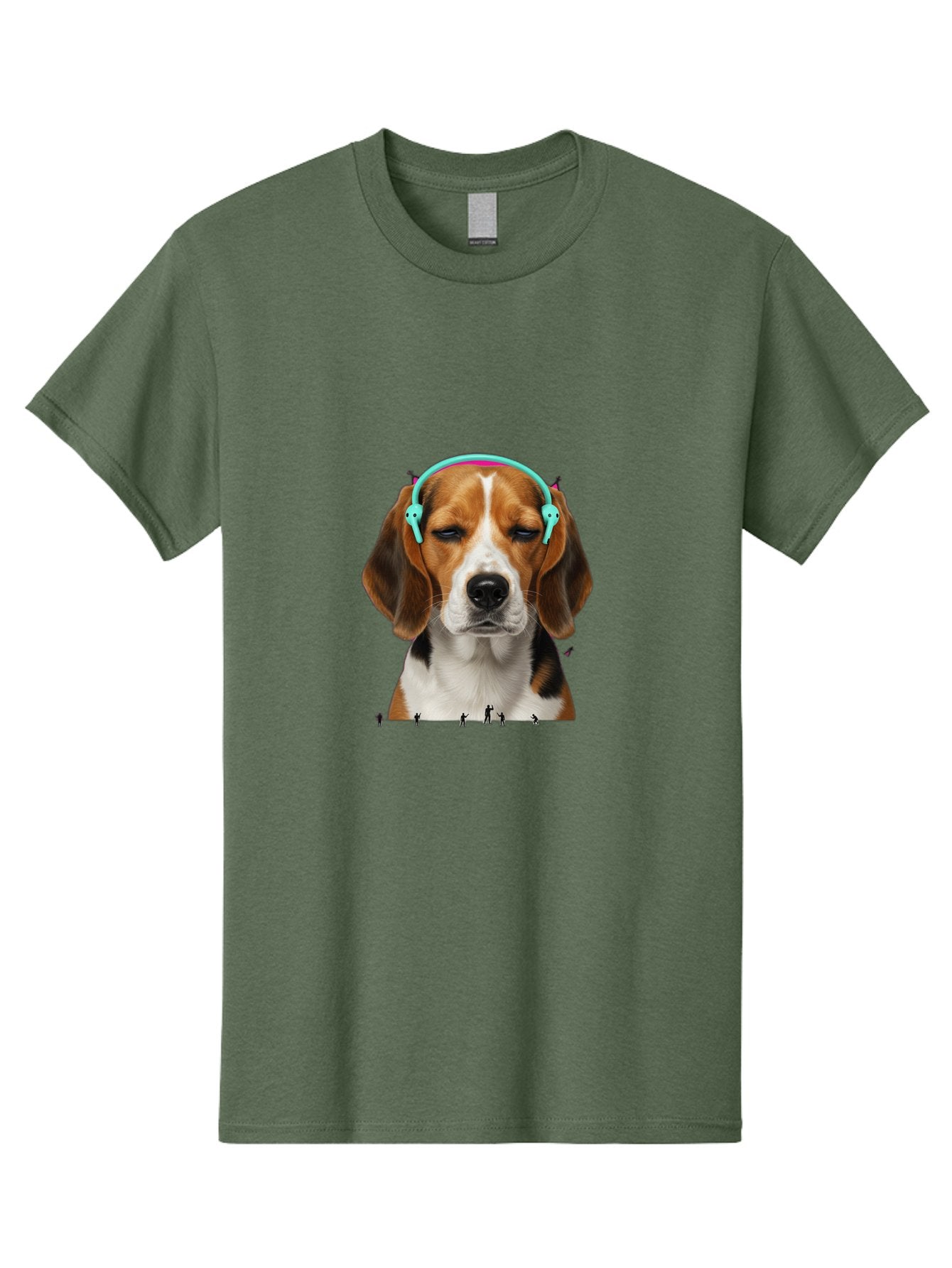 Beagle-Headphones Men'S Graphic Tee, 100% Cotton, Comfortable Casual Summer Wear, Machine Washable, Vintage Camera, Old Camera, Antique Camera, Black Camera, Classic Photography, Photography Equipment, Nostalgic Device, Film Camera, Camera Art Bah566 6