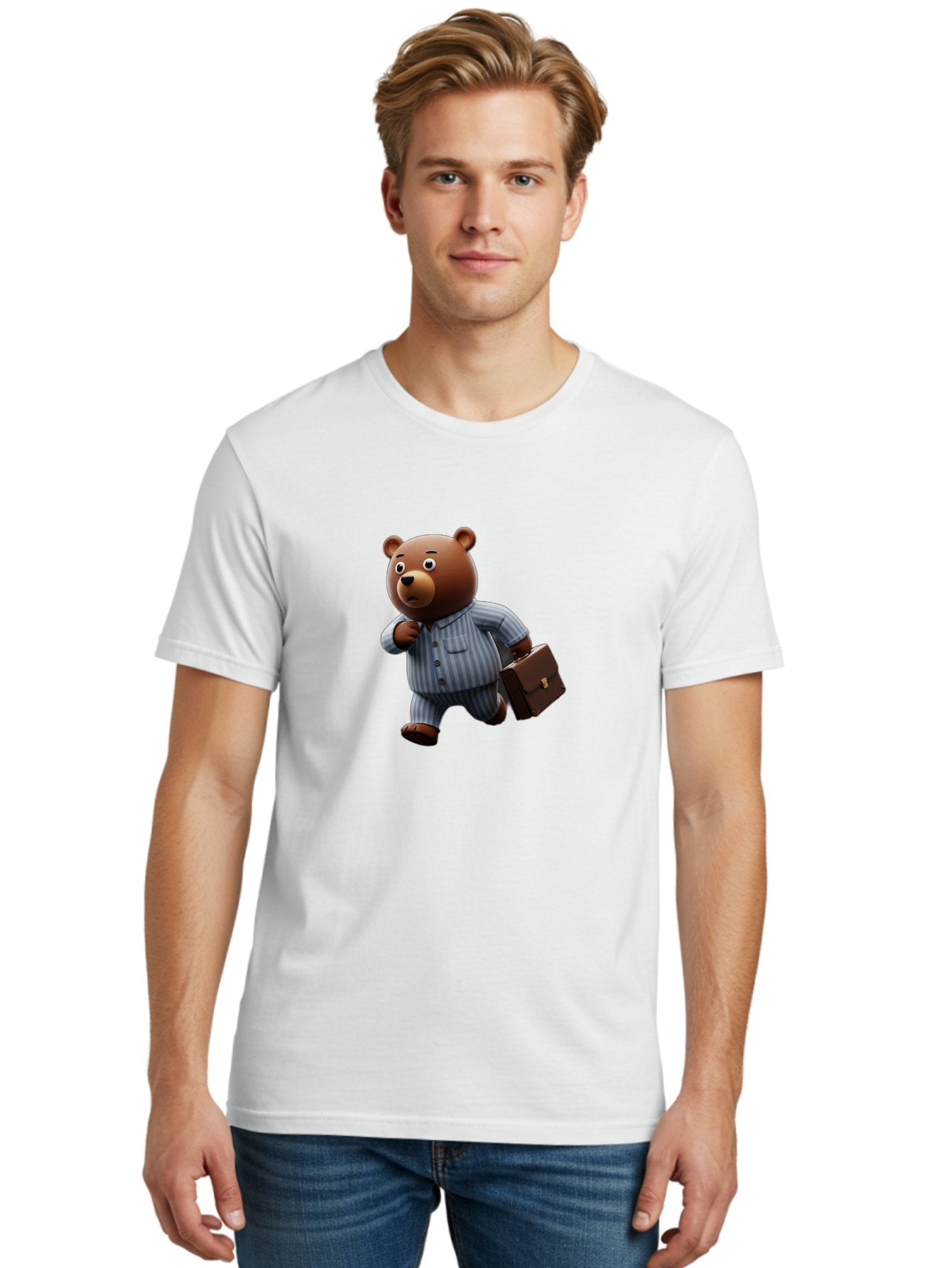 Bear-In-Pajamas-9 Men'S Graphic Tee, 100% Cotton, Comfortable Casual Summer Wear, Machine Washable, Vintage Camera, Old Camera, Antique Camera, Black Camera, Classic Photography, Photography Equipment, Nostalgic Device, Film Camera, Camera Art Bah577 17