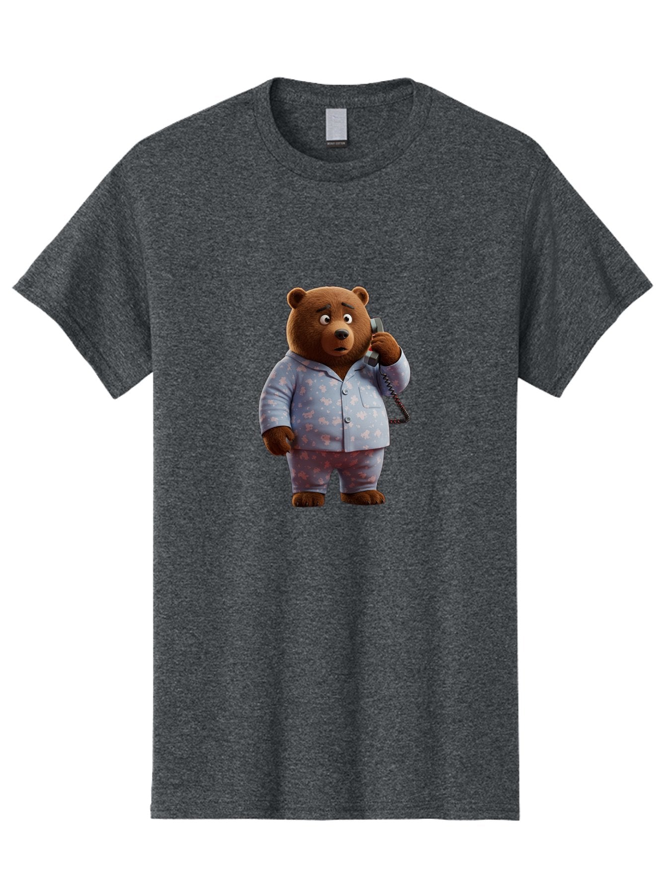 Bear-On-Phone Men'S Graphic Tee, 100% Cotton, Comfortable Casual Summer Wear, Machine Washable, Vintage Camera, Old Camera, Antique Camera, Black Camera, Classic Photography, Photography Equipment, Nostalgic Device, Film Camera, Camera Art Bah586