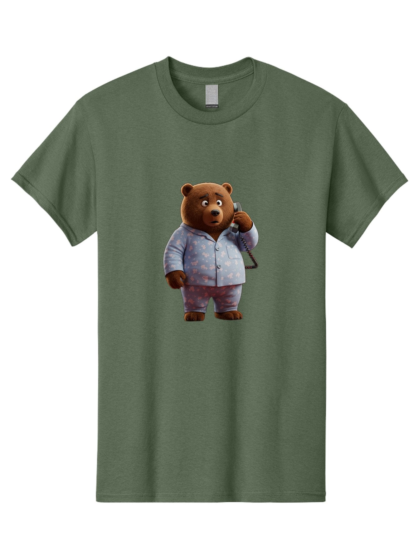Bear-On-Phone Men'S Graphic Tee, 100% Cotton, Comfortable Casual Summer Wear, Machine Washable, Vintage Camera, Old Camera, Antique Camera, Black Camera, Classic Photography, Photography Equipment, Nostalgic Device, Film Camera, Camera Art Bah586