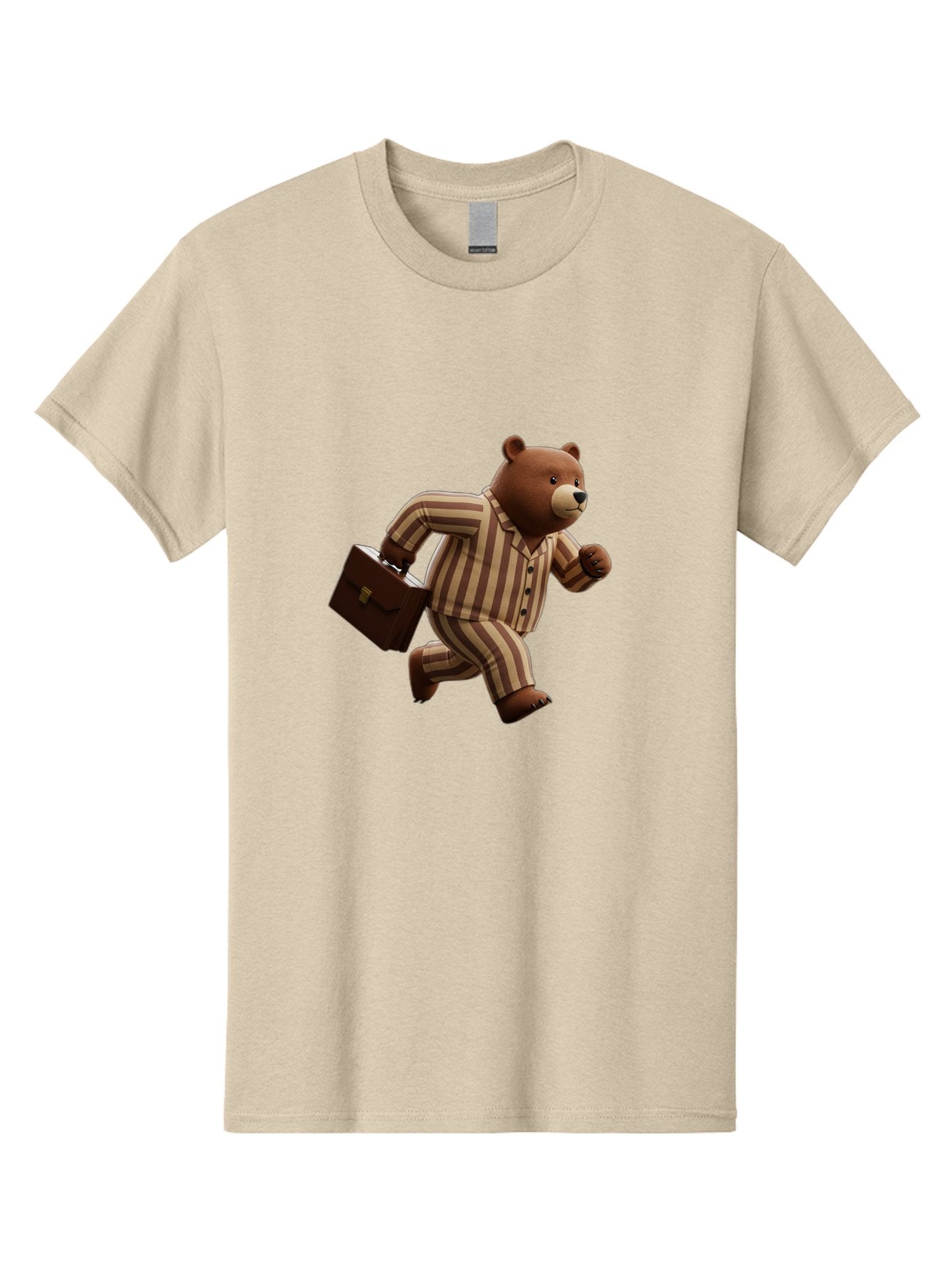 Bear-Running-With-Briefcase Men'S Graphic Tee, 100% Cotton, Comfortable Casual Summer Wear, Machine Washable, Vintage Camera, Old Camera, Antique Camera, Black Camera, Classic Photography, Photography Equipment, Nostalgic Device, Film Camera, Bah587 8