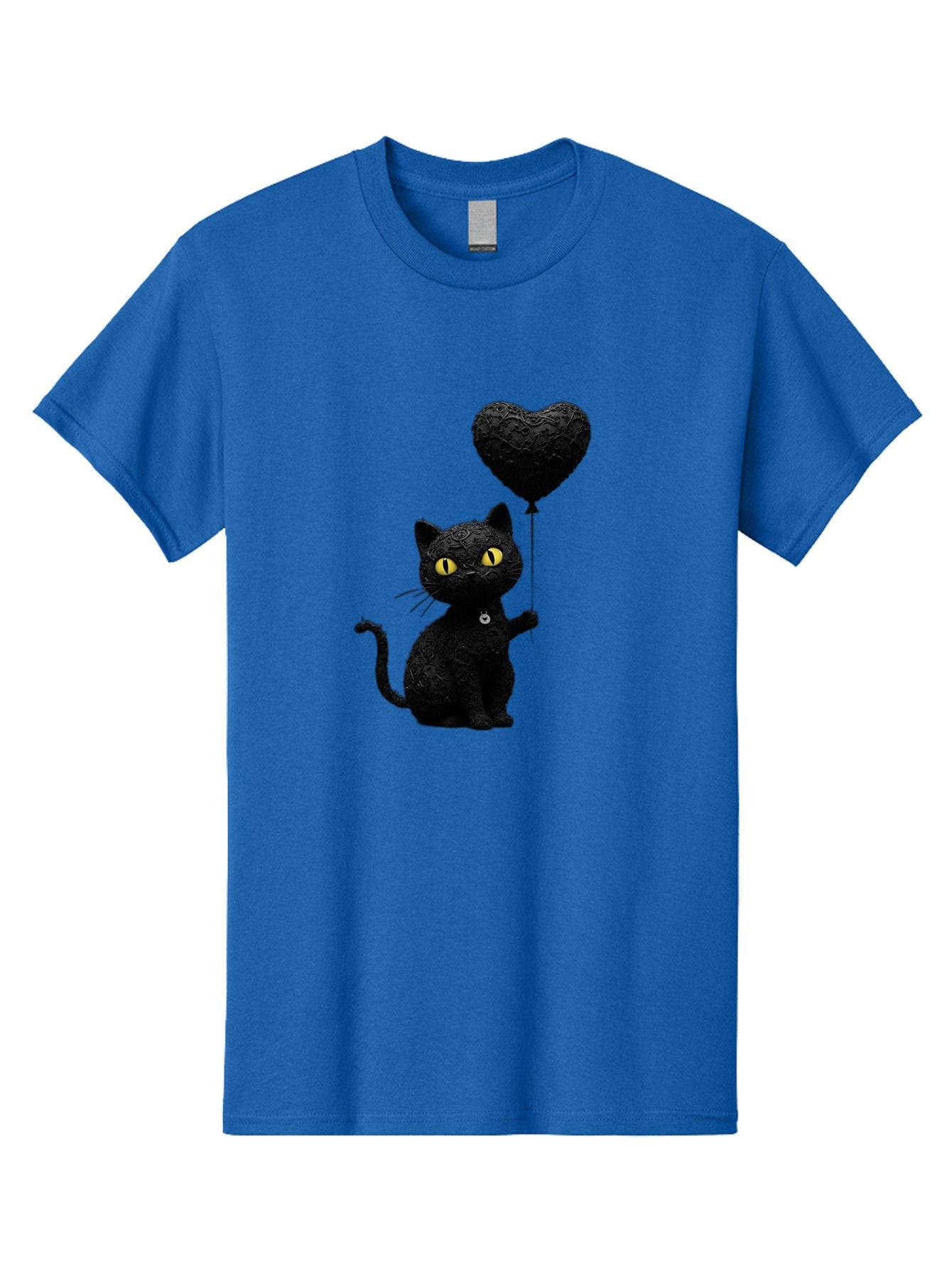 Black-Cat-With-Heart-Balloon Men'S Graphic Tee, 100% Cotton, Comfortable Casual Summer Wear, Machine Washable, Vintage Camera, Old Camera, Antique Camera, Black Camera, Classic Photography, Photography Equipment, Nostalgic Device, Film Camera, Bah593 4