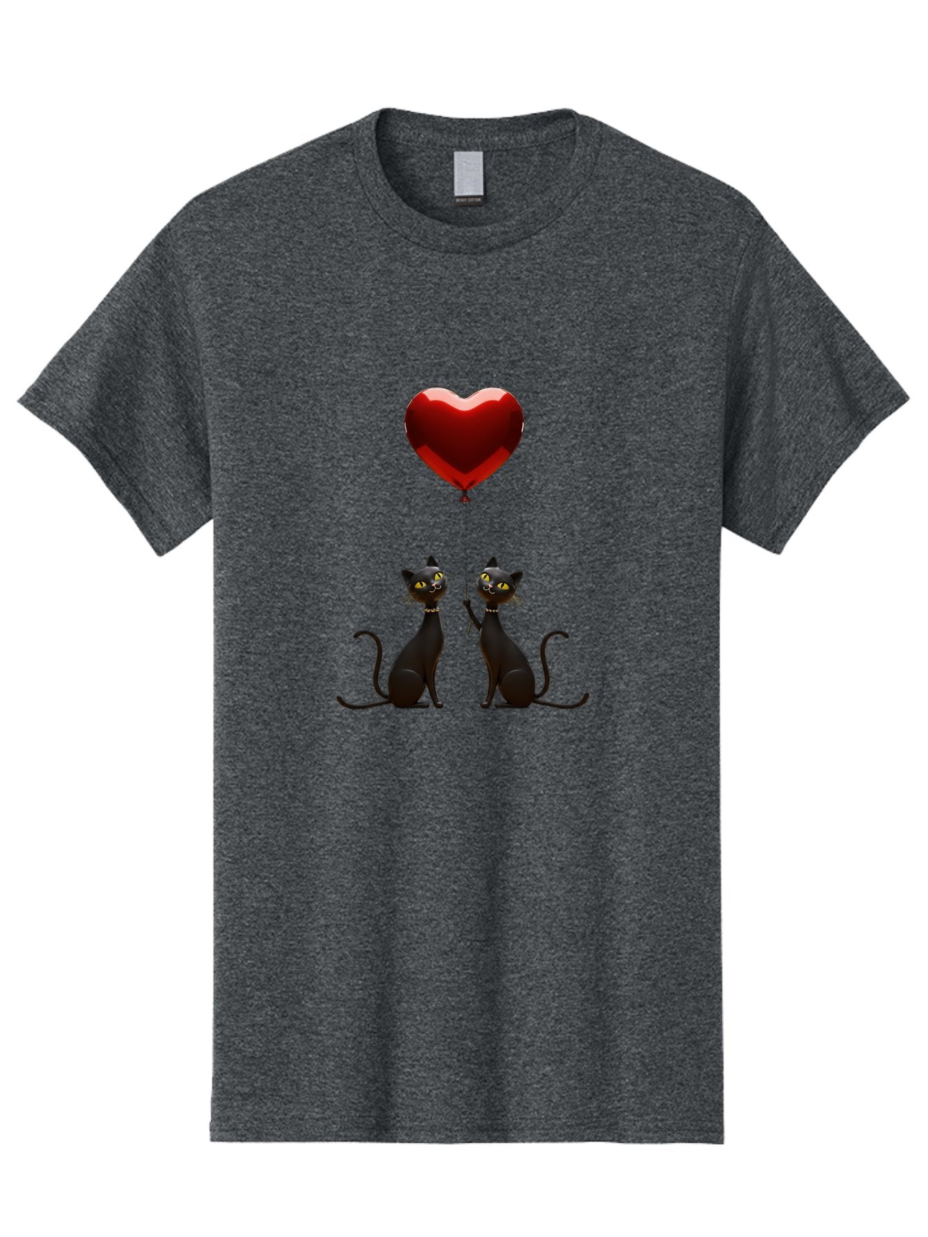 Black-Cats-And-Heart-Balloon Men'S Graphic Tee, 100% Cotton, Comfortable Casual Summer Wear, Machine Washable, Vintage Camera, Old Camera, Antique Camera, Black Camera, Classic Photography, Photography Equipment, Nostalgic Device, Film Camera, Bah594 6