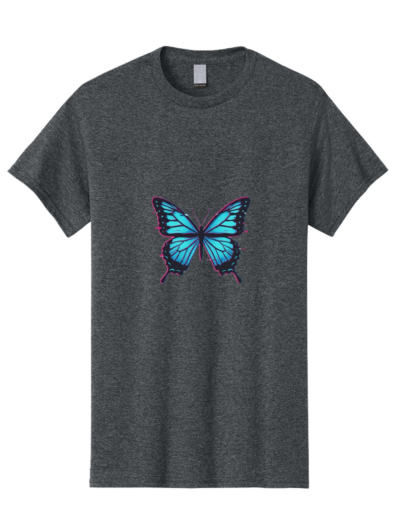 Blue-Butterfly-1 Men'S Graphic Tee, 100% Cotton, Comfortable Casual Summer Wear, Machine Washable, Vintage Camera, Old Camera, Antique Camera, Black Camera, Classic Photography, Photography Equipment, Nostalgic Device, Film Camera, Camera Art Bah596 9