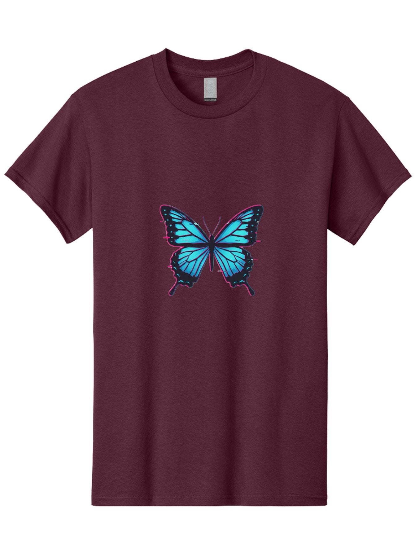 Blue-Butterfly-1 Men'S Graphic Tee, 100% Cotton, Comfortable Casual Summer Wear, Machine Washable, Vintage Camera, Old Camera, Antique Camera, Black Camera, Classic Photography, Photography Equipment, Nostalgic Device, Film Camera, Camera Art Bah596 7