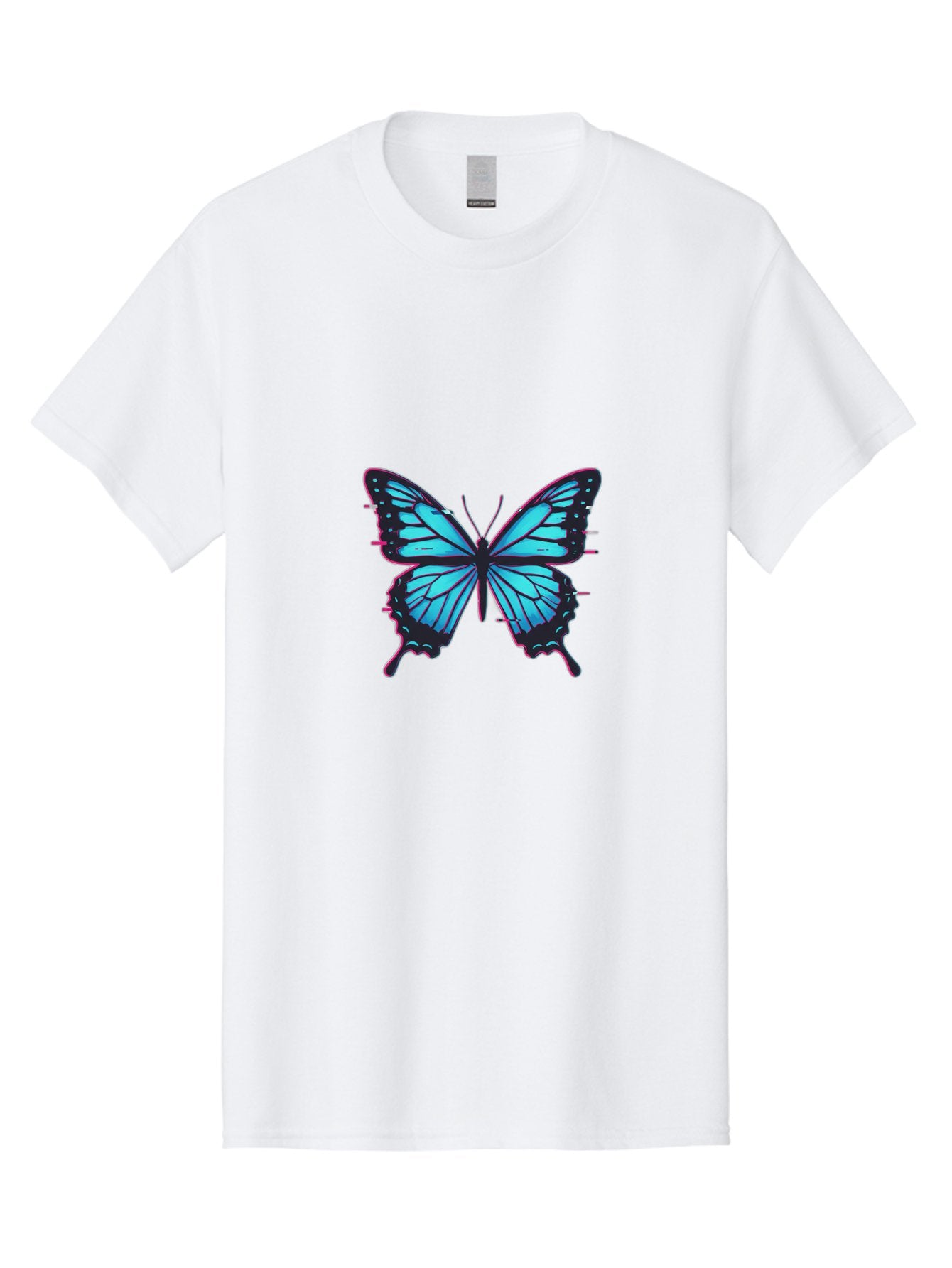 Blue-Butterfly-1 Men'S Graphic Tee, 100% Cotton, Comfortable Casual Summer Wear, Machine Washable, Vintage Camera, Old Camera, Antique Camera, Black Camera, Classic Photography, Photography Equipment, Nostalgic Device, Film Camera, Camera Art Bah596 14