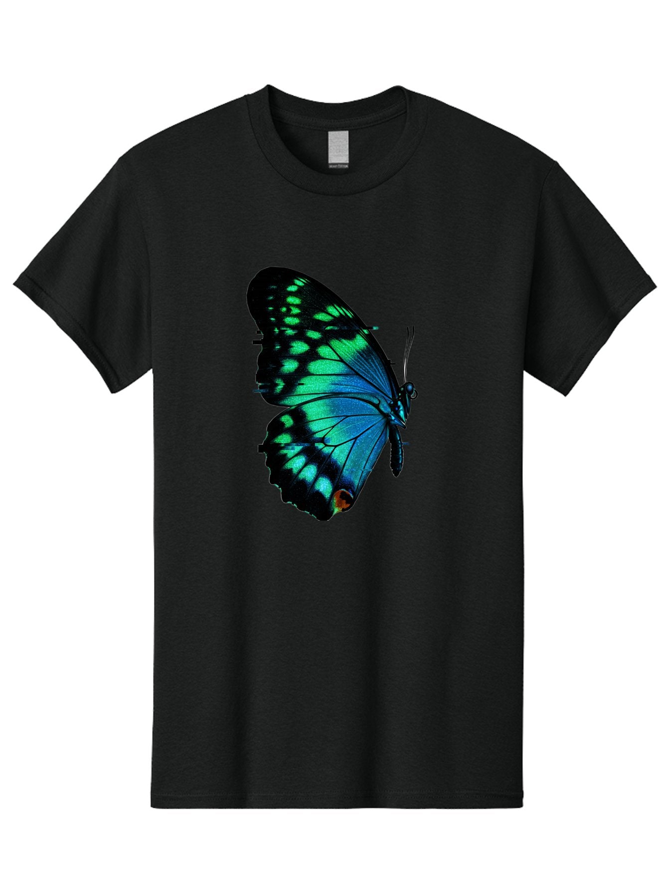 Blue-Butterfly-2 Men'S Graphic Tee, 100% Cotton, Comfortable Casual Summer Wear, Machine Washable, Vintage Camera, Old Camera, Antique Camera, Black Camera, Classic Photography, Photography Equipment, Nostalgic Device, Film Camera, Camera Art Bah597 11