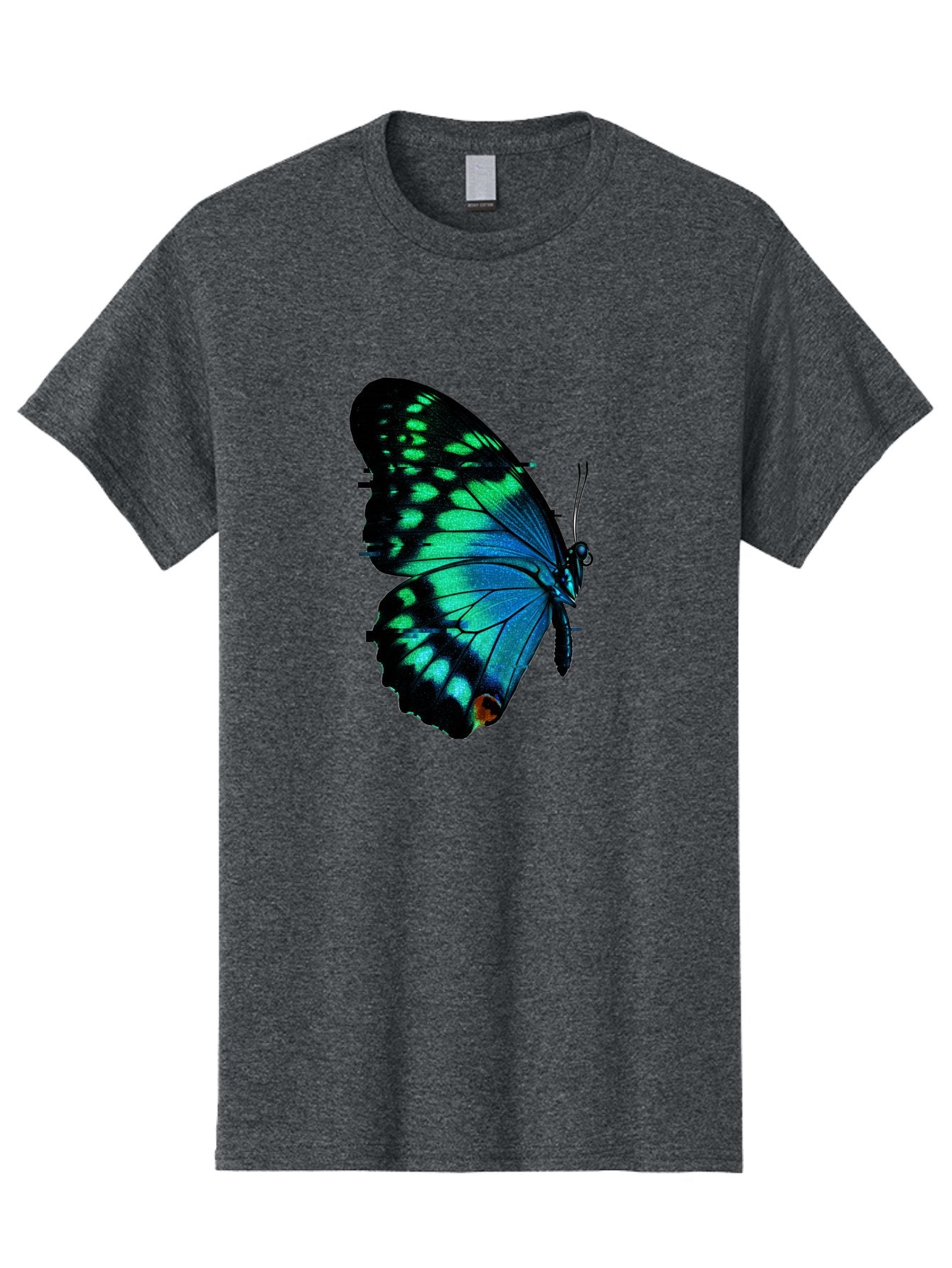 Blue-Butterfly-2 Men'S Graphic Tee, 100% Cotton, Comfortable Casual Summer Wear, Machine Washable, Vintage Camera, Old Camera, Antique Camera, Black Camera, Classic Photography, Photography Equipment, Nostalgic Device, Film Camera, Camera Art Bah597 6