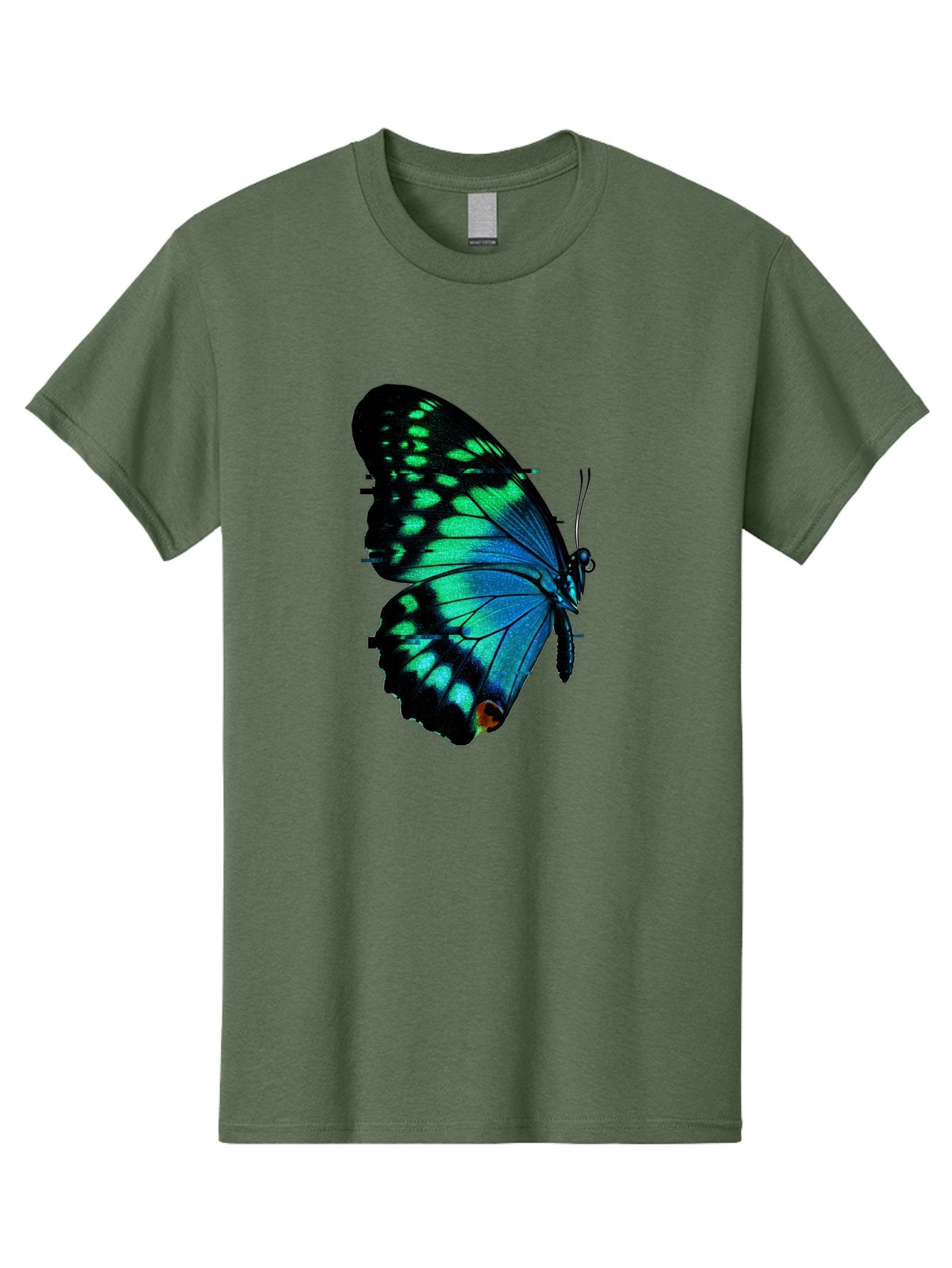 Blue-Butterfly-2 Men'S Graphic Tee, 100% Cotton, Comfortable Casual Summer Wear, Machine Washable, Vintage Camera, Old Camera, Antique Camera, Black Camera, Classic Photography, Photography Equipment, Nostalgic Device, Film Camera, Camera Art Bah597 12