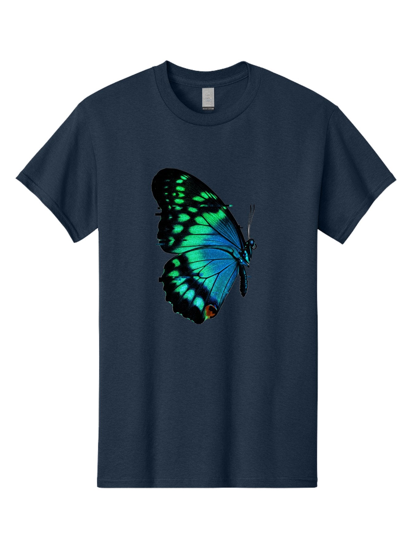 Blue-Butterfly-2 Men'S Graphic Tee, 100% Cotton, Comfortable Casual Summer Wear, Machine Washable, Vintage Camera, Old Camera, Antique Camera, Black Camera, Classic Photography, Photography Equipment, Nostalgic Device, Film Camera, Camera Art Bah597 10