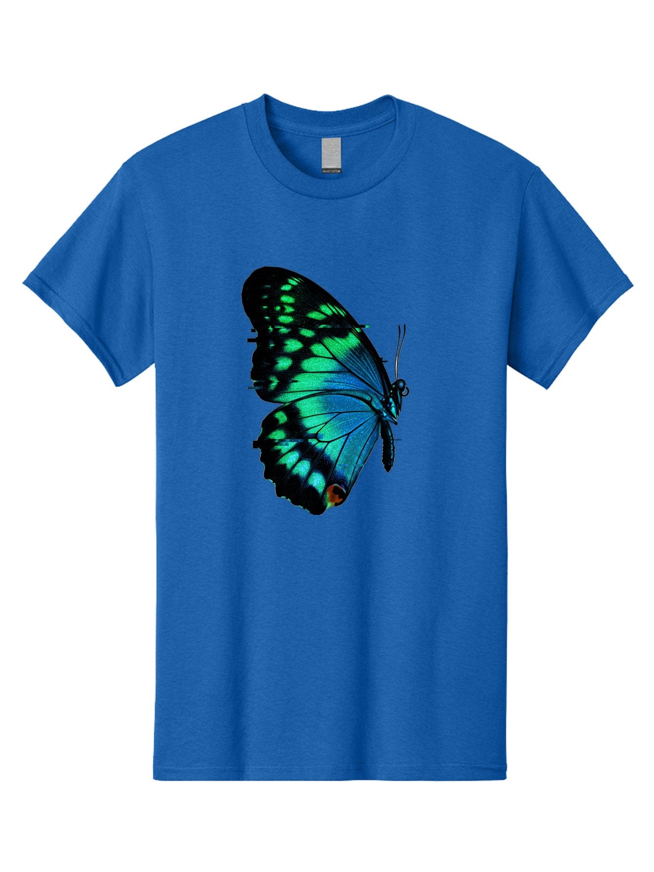 Blue-Butterfly-2 Men'S Graphic Tee, 100% Cotton, Comfortable Casual Summer Wear, Machine Washable, Vintage Camera, Old Camera, Antique Camera, Black Camera, Classic Photography, Photography Equipment, Nostalgic Device, Film Camera, Camera Art Bah597 5