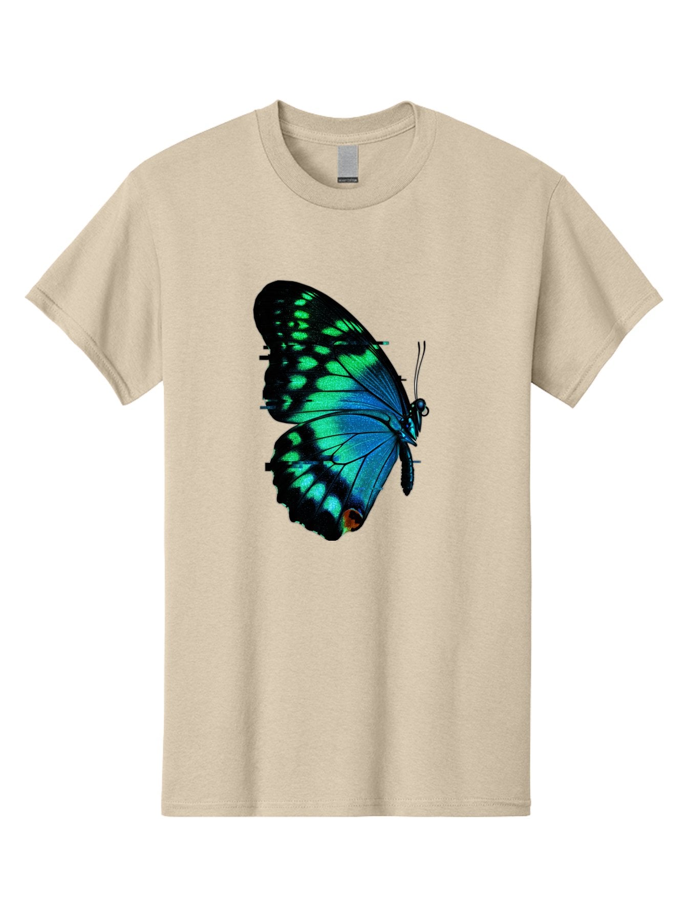 Blue-Butterfly-2 Men'S Graphic Tee, 100% Cotton, Comfortable Casual Summer Wear, Machine Washable, Vintage Camera, Old Camera, Antique Camera, Black Camera, Classic Photography, Photography Equipment, Nostalgic Device, Film Camera, Camera Art Bah597 13