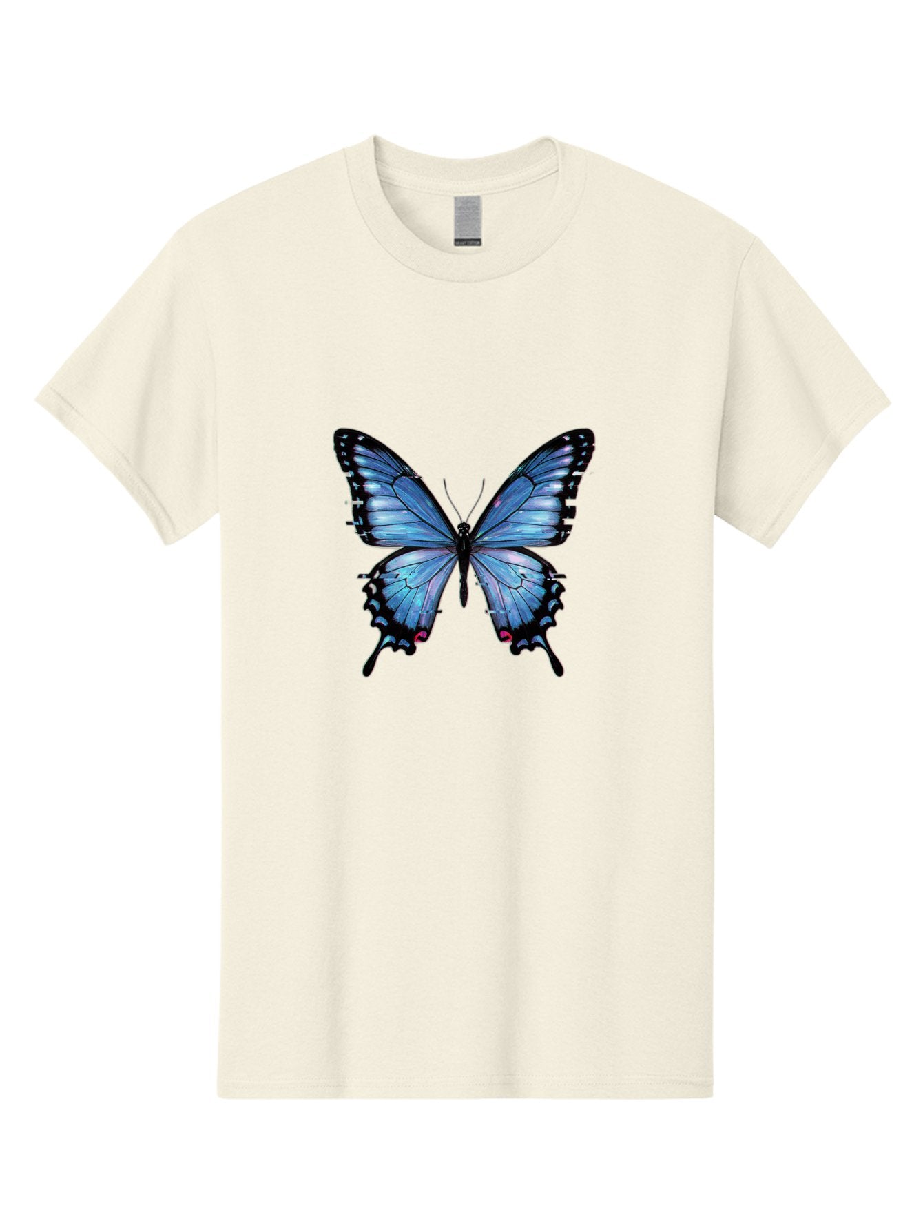 Blue-Butterfly-3 Men'S Graphic Tee, 100% Cotton, Comfortable Casual Summer Wear, Machine Washable, Vintage Camera, Old Camera, Antique Camera, Black Camera, Classic Photography, Photography Equipment, Nostalgic Device, Film Camera, Camera Art Bah598 7