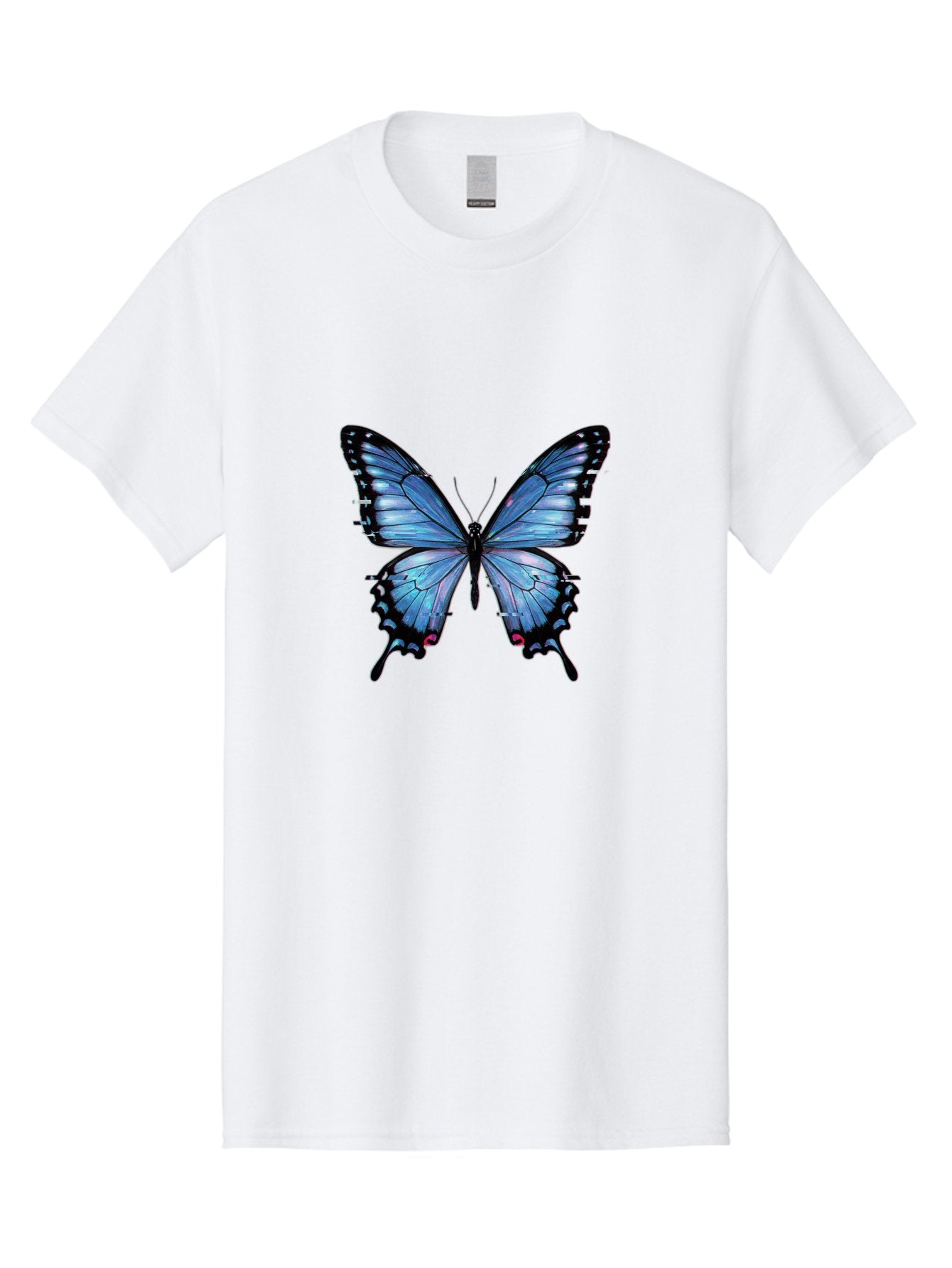 Blue-Butterfly-3 Men'S Graphic Tee, 100% Cotton, Comfortable Casual Summer Wear, Machine Washable, Vintage Camera, Old Camera, Antique Camera, Black Camera, Classic Photography, Photography Equipment, Nostalgic Device, Film Camera, Camera Art Bah598 13