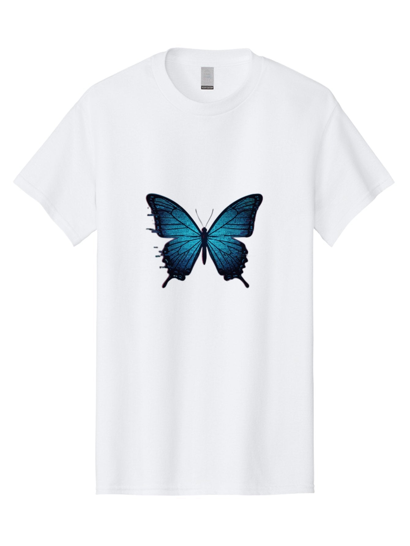 Blue-Butterfly-4 Men'S Graphic Tee, 100% Cotton, Comfortable Casual Summer Wear, Machine Washable, Vintage Camera, Old Camera, Antique Camera, Black Camera, Classic Photography, Photography Equipment, Nostalgic Device, Film Camera, Camera Art Bah599