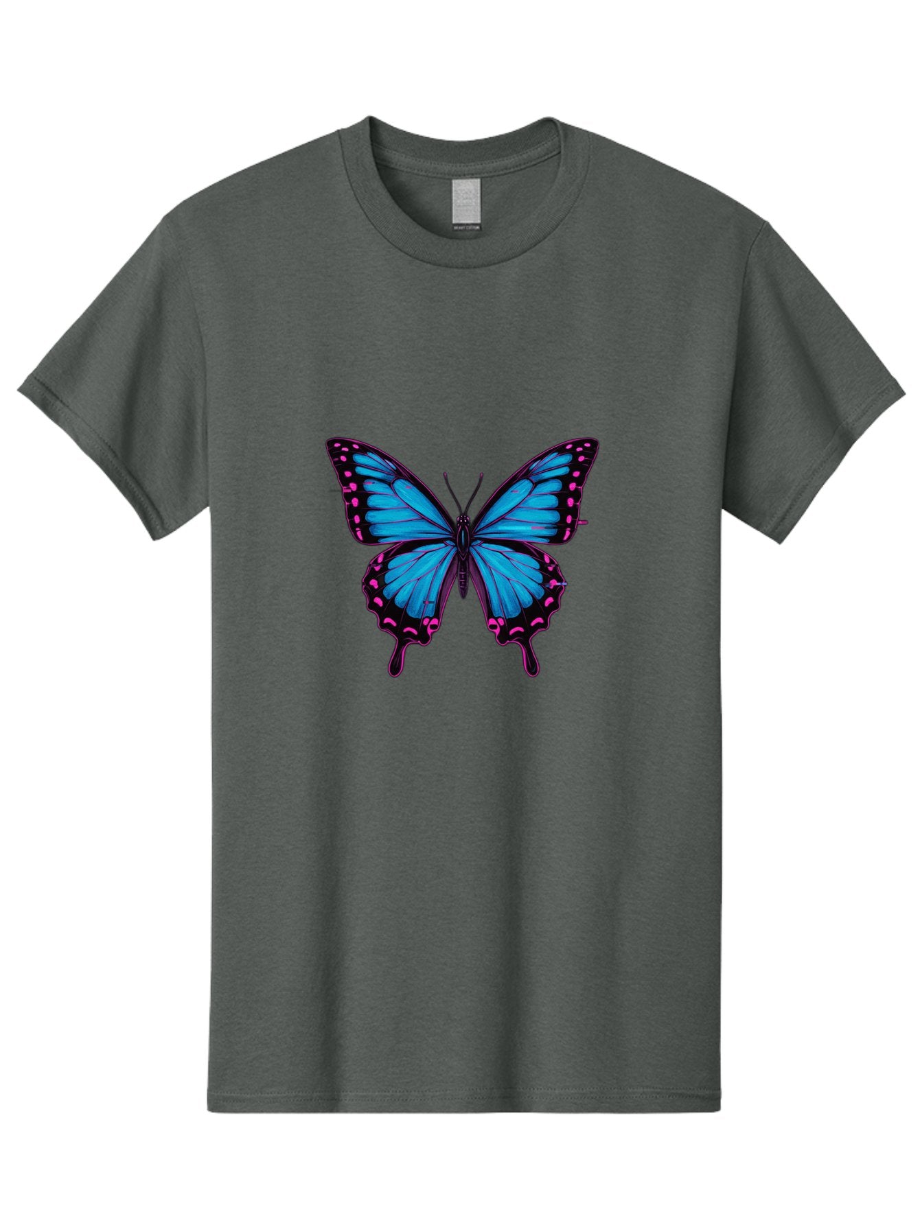 Blue-Butterfly Men'S Graphic Tee, 100% Cotton, Comfortable Casual Summer Wear, Machine Washable, Vintage Camera, Old Camera, Antique Camera, Black Camera, Classic Photography, Photography Equipment, Nostalgic Device, Film Camera, Camera Art Bah600 8