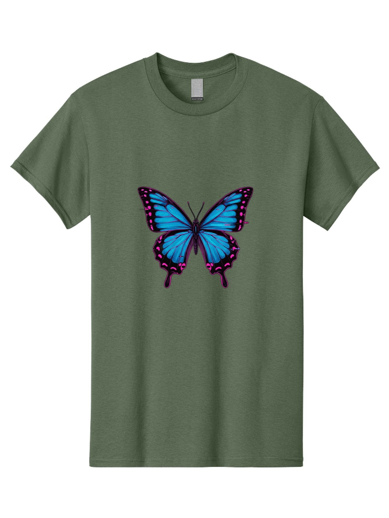 Blue-Butterfly Men'S Graphic Tee, 100% Cotton, Comfortable Casual Summer Wear, Machine Washable, Vintage Camera, Old Camera, Antique Camera, Black Camera, Classic Photography, Photography Equipment, Nostalgic Device, Film Camera, Camera Art Bah600 15