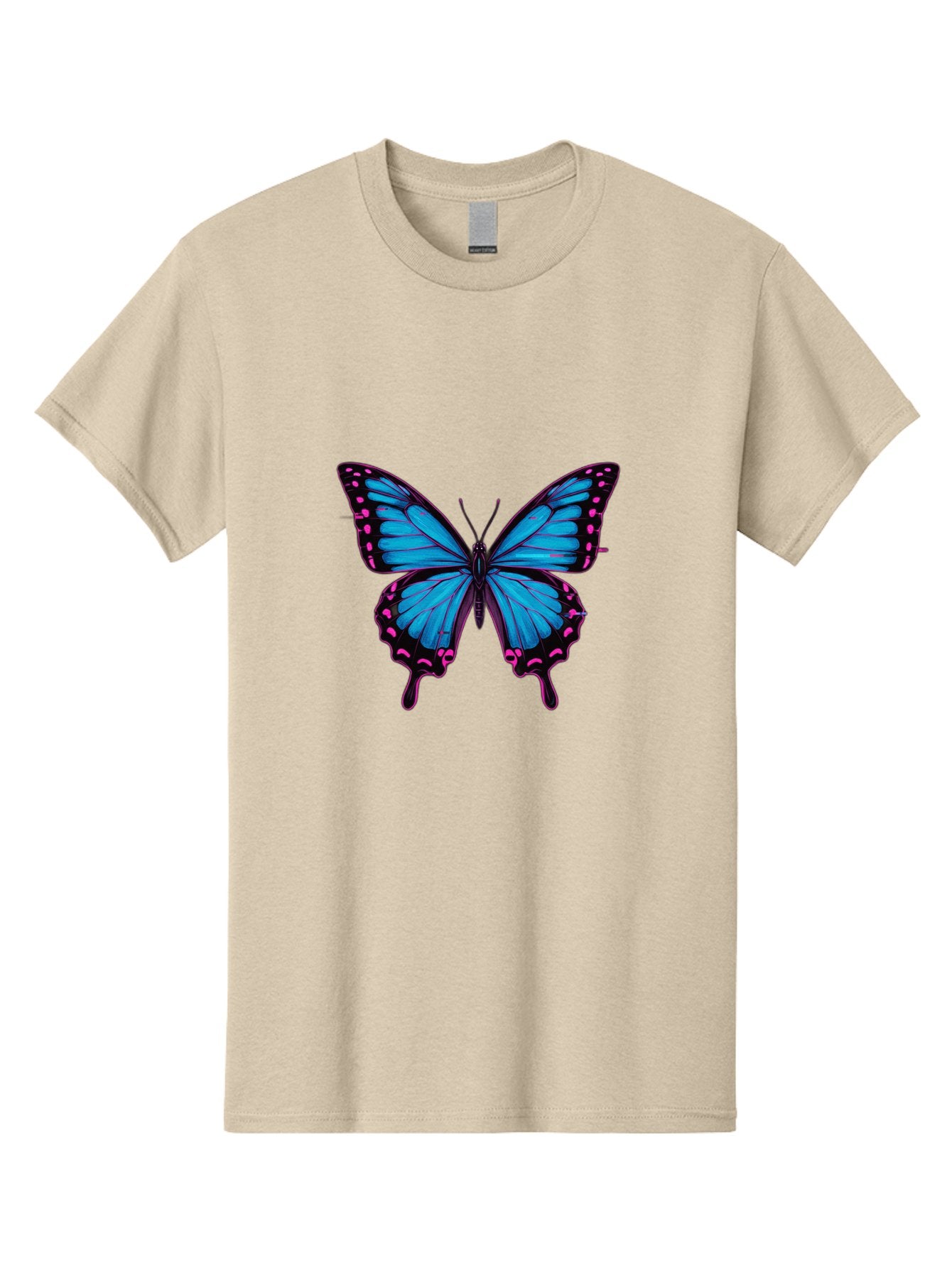 Blue-Butterfly Men'S Graphic Tee, 100% Cotton, Comfortable Casual Summer Wear, Machine Washable, Vintage Camera, Old Camera, Antique Camera, Black Camera, Classic Photography, Photography Equipment, Nostalgic Device, Film Camera, Camera Art Bah600 13