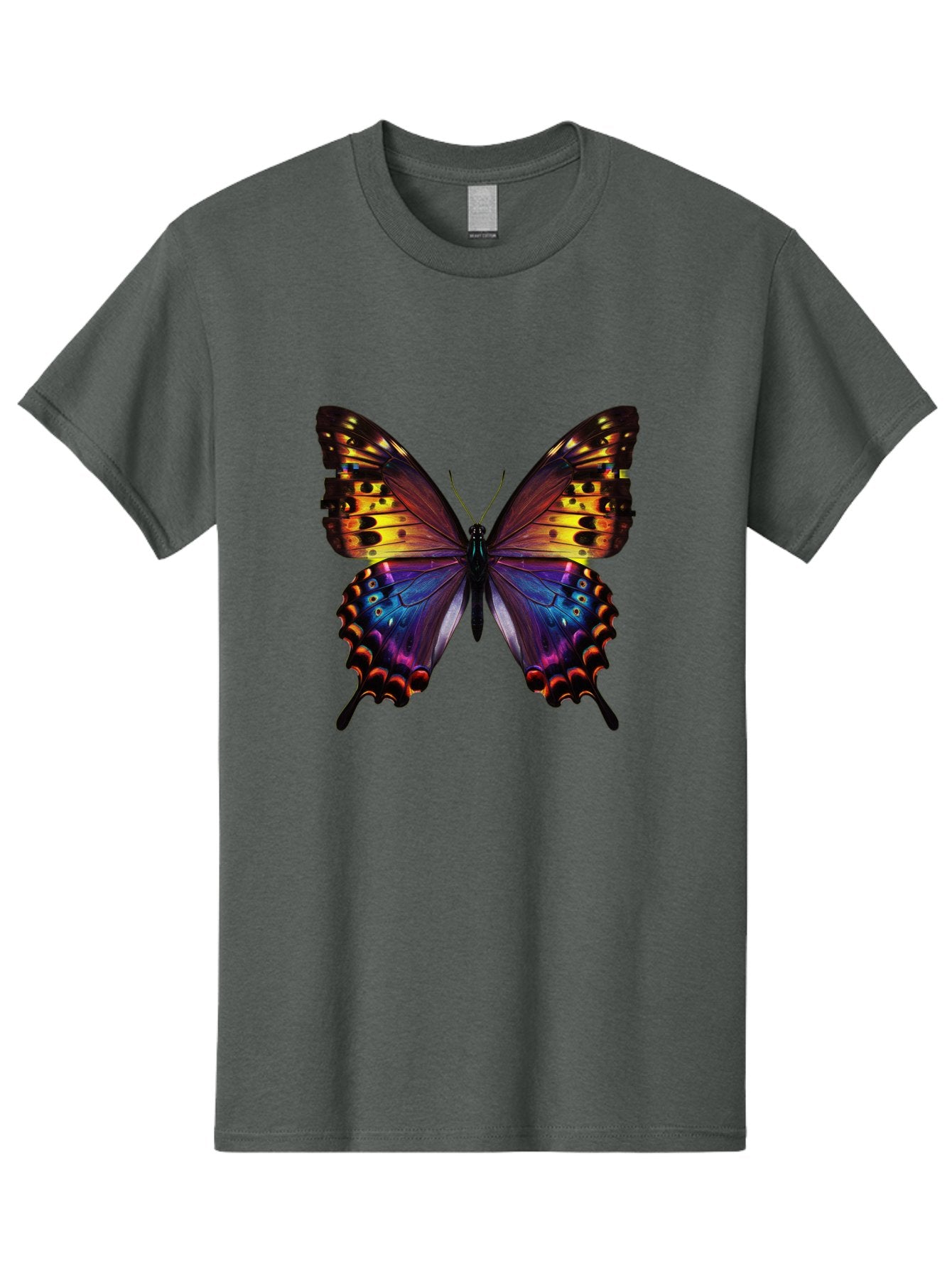 Blue-Morpho-Butterfly Men'S Graphic Tee, 100% Cotton, Comfortable Casual Summer Wear, Machine Washable, Vintage Camera, Old Camera, Antique Camera, Black Camera, Classic Photography, Photography Equipment, Nostalgic Device, Film Camera, Bah603 5