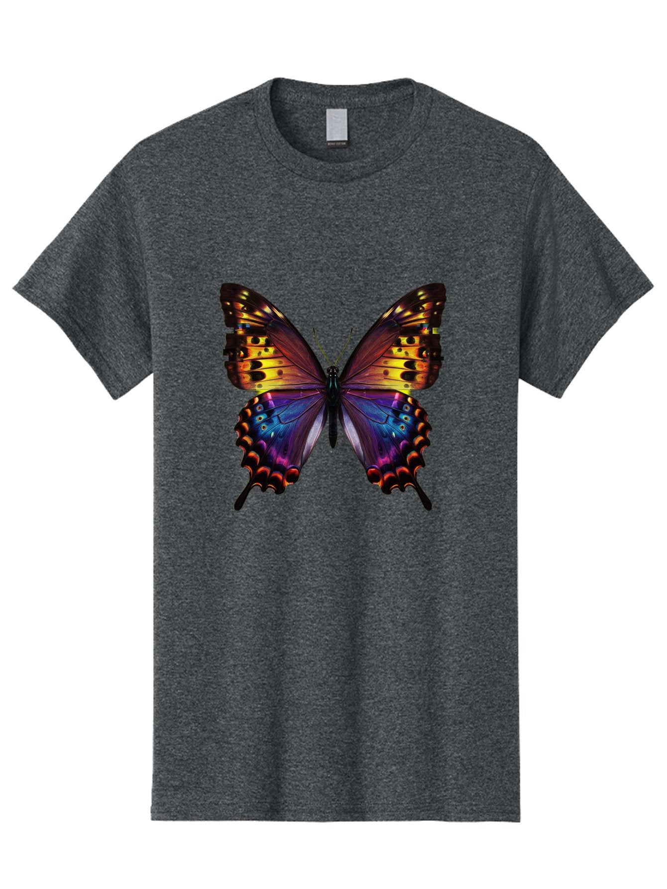 Blue-Morpho-Butterfly Men'S Graphic Tee, 100% Cotton, Comfortable Casual Summer Wear, Machine Washable, Vintage Camera, Old Camera, Antique Camera, Black Camera, Classic Photography, Photography Equipment, Nostalgic Device, Film Camera, Bah603 3