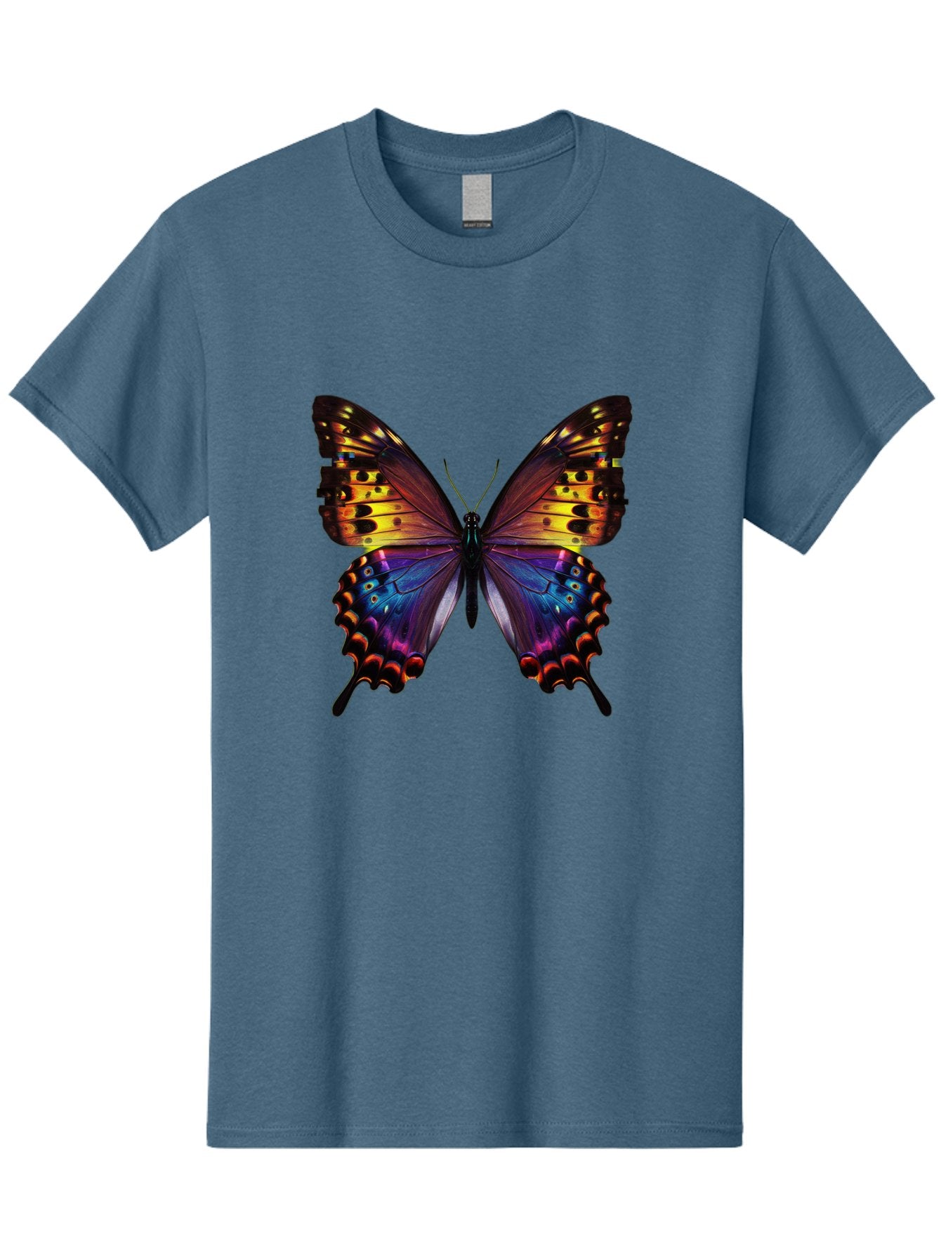 Blue-Morpho-Butterfly Men'S Graphic Tee, 100% Cotton, Comfortable Casual Summer Wear, Machine Washable, Vintage Camera, Old Camera, Antique Camera, Black Camera, Classic Photography, Photography Equipment, Nostalgic Device, Film Camera, Bah603 13