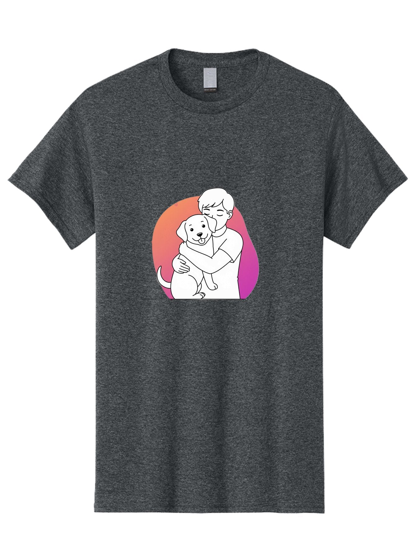 Boy-Hugging-Dog-1 Men'S Graphic Tee, 100% Cotton, Comfortable Casual Summer Wear, Machine Washable, Vintage Camera, Old Camera, Antique Camera, Black Camera, Classic Photography, Photography Equipment, Nostalgic Device, Film Camera, Camera Art Bah604 10