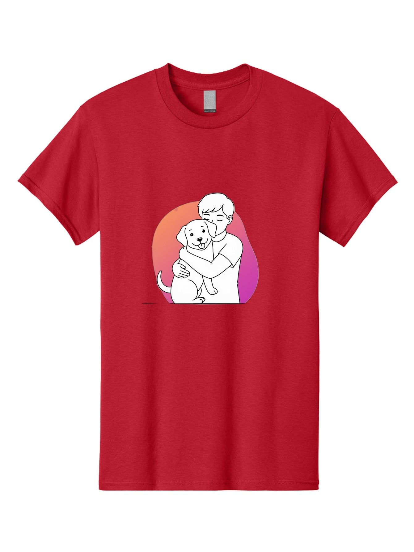 Boy-Hugging-Dog-1 Men'S Graphic Tee, 100% Cotton, Comfortable Casual Summer Wear, Machine Washable, Vintage Camera, Old Camera, Antique Camera, Black Camera, Classic Photography, Photography Equipment, Nostalgic Device, Film Camera, Camera Art Bah604 13