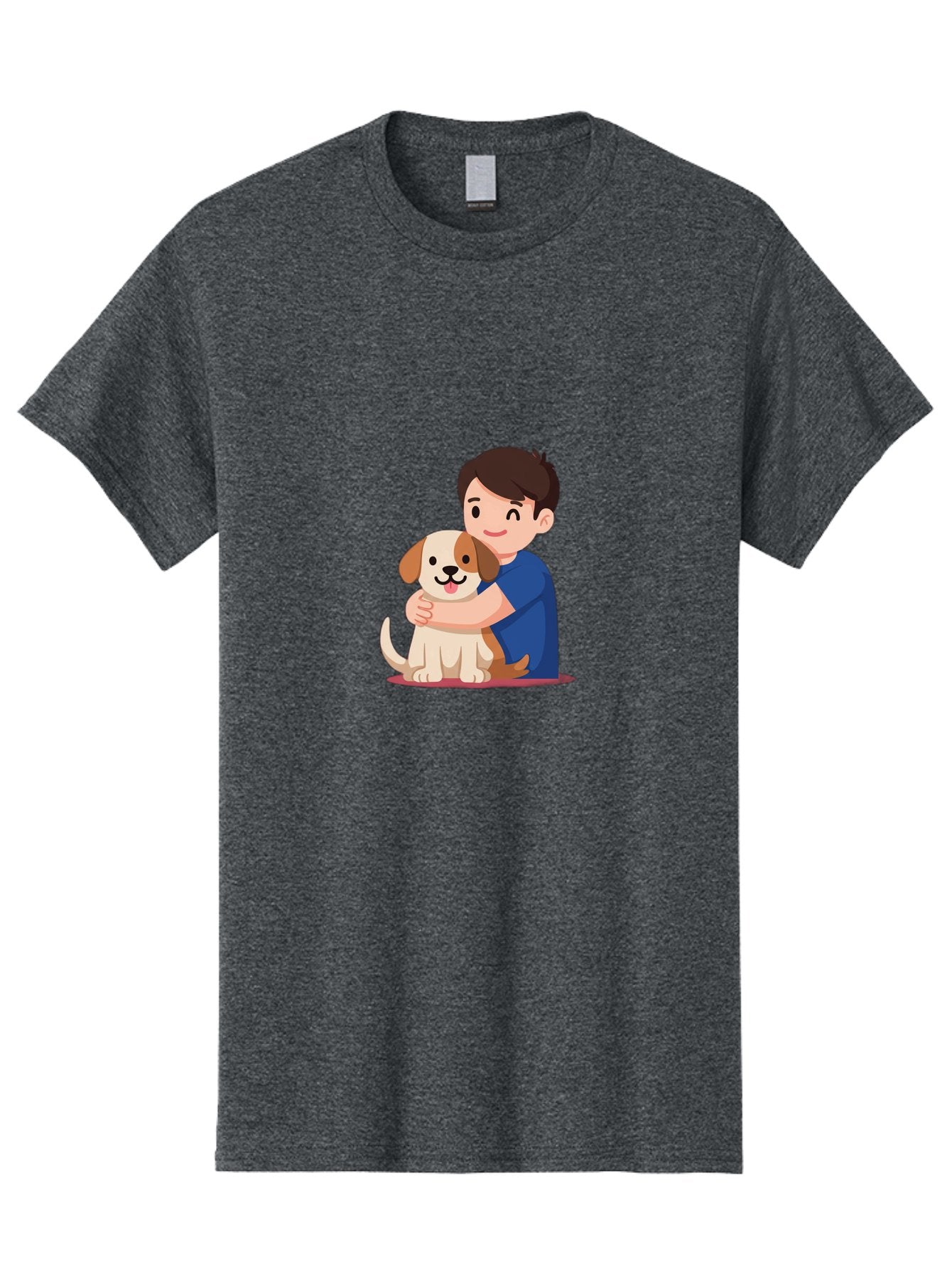 Boy-Hugging-Dog-2 Men'S Graphic Tee, 100% Cotton, Comfortable Casual Summer Wear, Machine Washable, Vintage Camera, Old Camera, Antique Camera, Black Camera, Classic Photography, Photography Equipment, Nostalgic Device, Film Camera, Camera Art Bah605 12