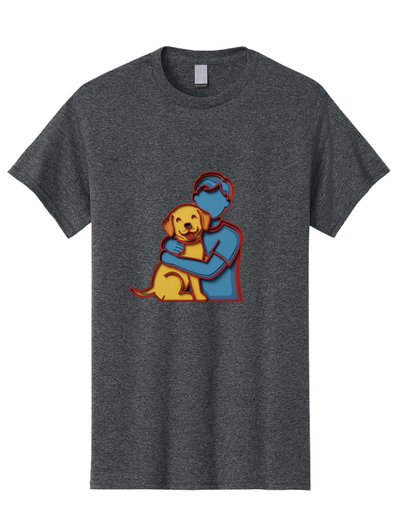 Boy-Hugging-Dog-3 Men'S Graphic Tee, 100% Cotton, Comfortable Casual Summer Wear, Machine Washable, Vintage Camera, Old Camera, Antique Camera, Black Camera, Classic Photography, Photography Equipment, Nostalgic Device, Film Camera, Camera Art Bah606 13