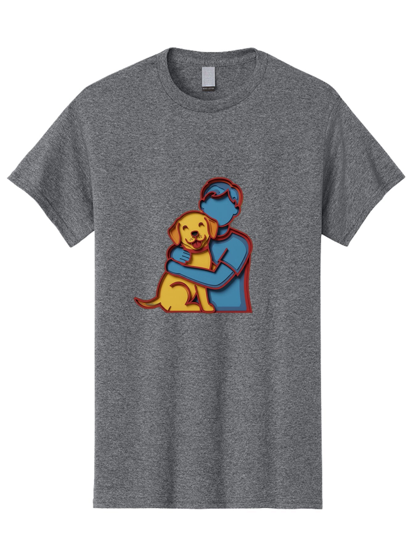 Boy-Hugging-Dog-3 Men'S Graphic Tee, 100% Cotton, Comfortable Casual Summer Wear, Machine Washable, Vintage Camera, Old Camera, Antique Camera, Black Camera, Classic Photography, Photography Equipment, Nostalgic Device, Film Camera, Camera Art Bah606 7