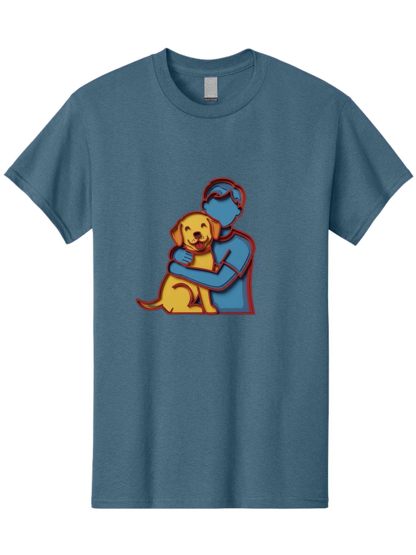 Boy-Hugging-Dog-3 Men'S Graphic Tee, 100% Cotton, Comfortable Casual Summer Wear, Machine Washable, Vintage Camera, Old Camera, Antique Camera, Black Camera, Classic Photography, Photography Equipment, Nostalgic Device, Film Camera, Camera Art Bah606 3