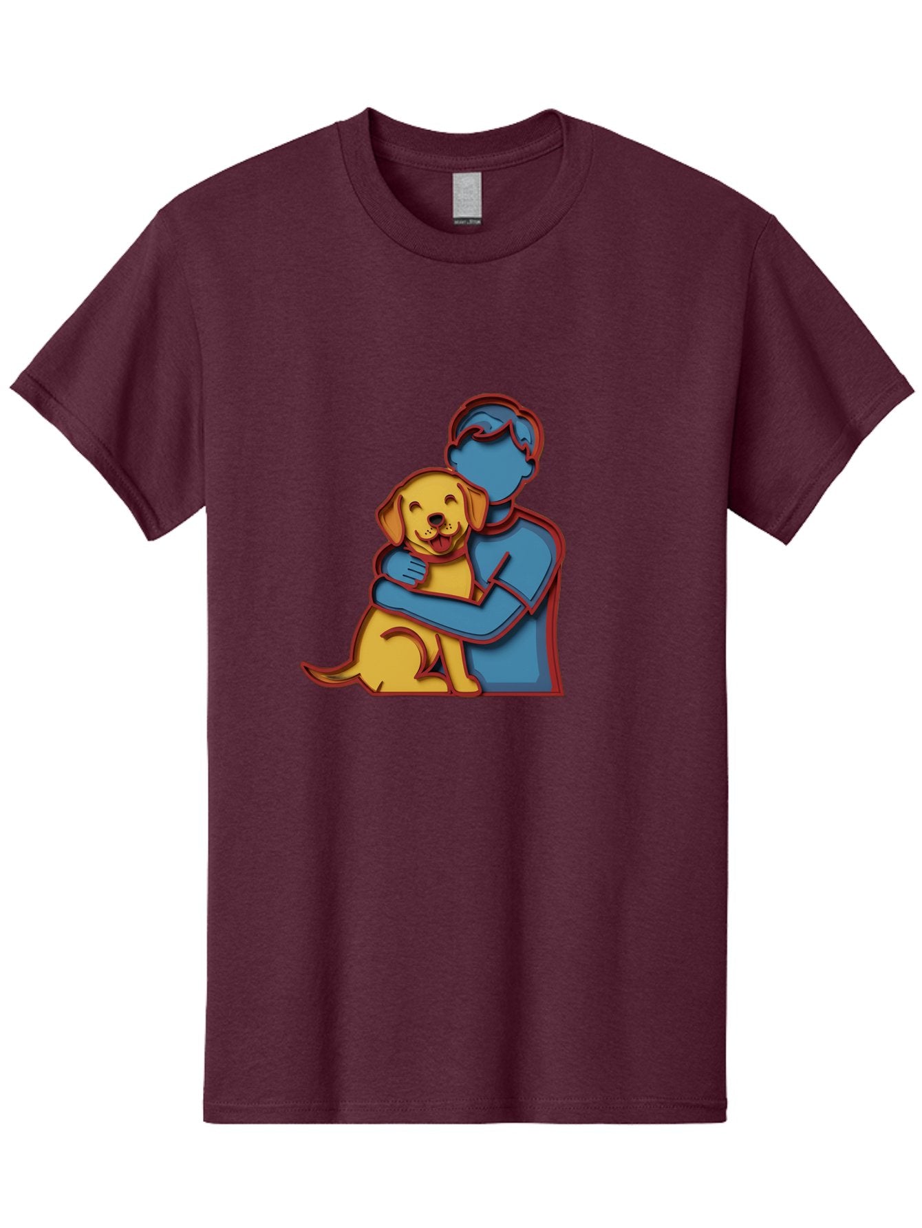 Boy-Hugging-Dog-3 Men'S Graphic Tee, 100% Cotton, Comfortable Casual Summer Wear, Machine Washable, Vintage Camera, Old Camera, Antique Camera, Black Camera, Classic Photography, Photography Equipment, Nostalgic Device, Film Camera, Camera Art Bah606 14
