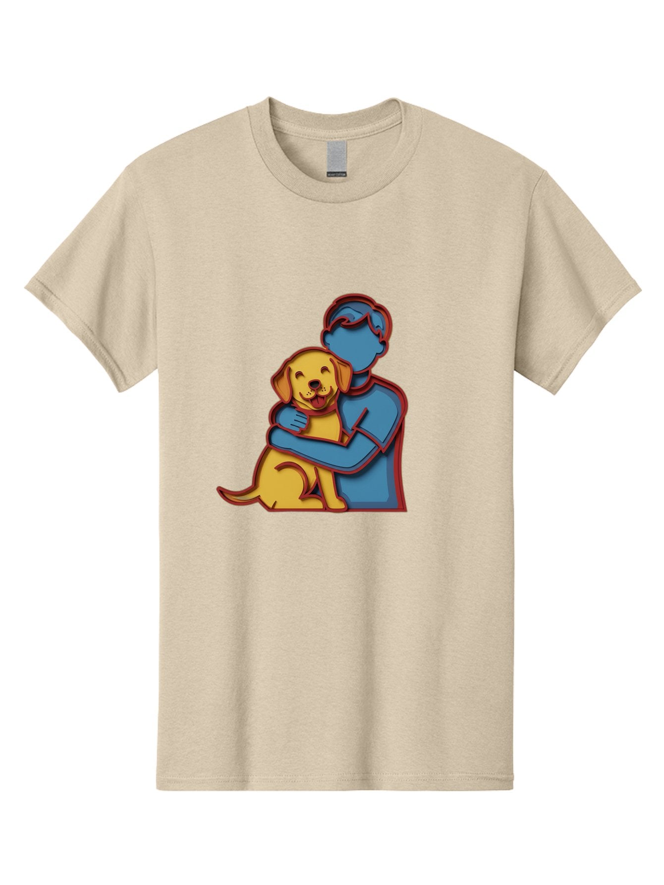 Boy-Hugging-Dog-3 Men'S Graphic Tee, 100% Cotton, Comfortable Casual Summer Wear, Machine Washable, Vintage Camera, Old Camera, Antique Camera, Black Camera, Classic Photography, Photography Equipment, Nostalgic Device, Film Camera, Camera Art Bah606 11