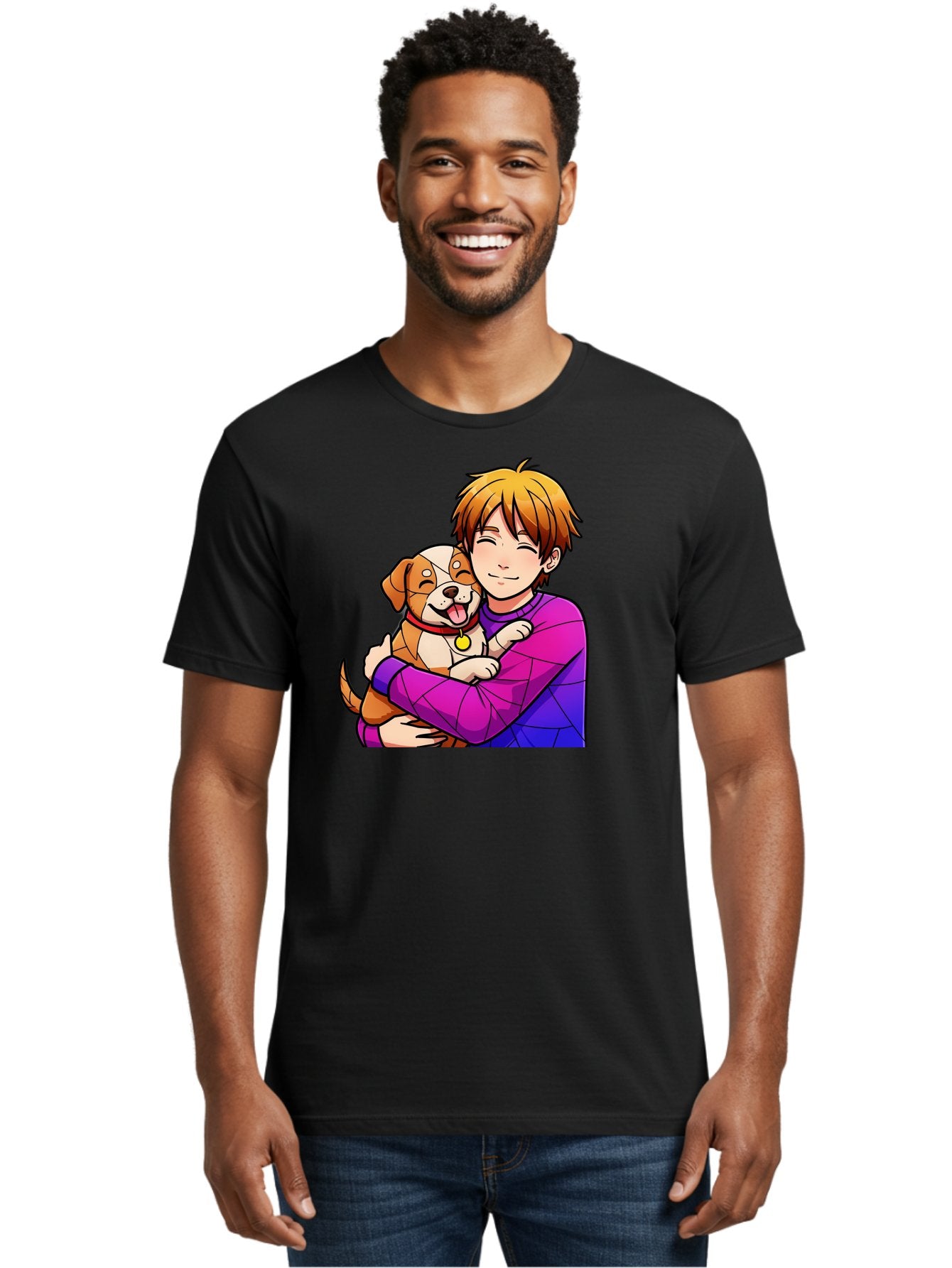 Boy-Hugging-Dog Men'S Graphic Tee, 100% Cotton, Comfortable Casual Summer Wear, Machine Washable, Vintage Camera, Old Camera, Antique Camera, Black Camera, Classic Photography, Photography Equipment, Nostalgic Device, Film Camera, Camera Art Bah607 29