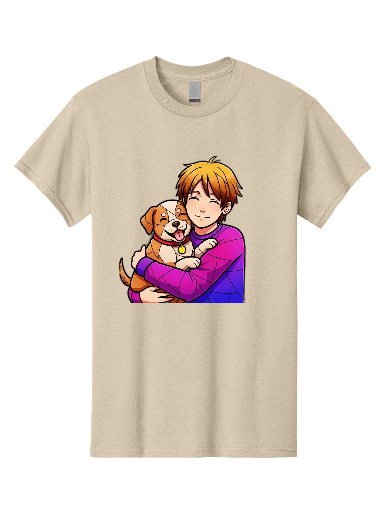 Boy-Hugging-Dog Men'S Graphic Tee, 100% Cotton, Comfortable Casual Summer Wear, Machine Washable, Vintage Camera, Old Camera, Antique Camera, Black Camera, Classic Photography, Photography Equipment, Nostalgic Device, Film Camera, Camera Art Bah607