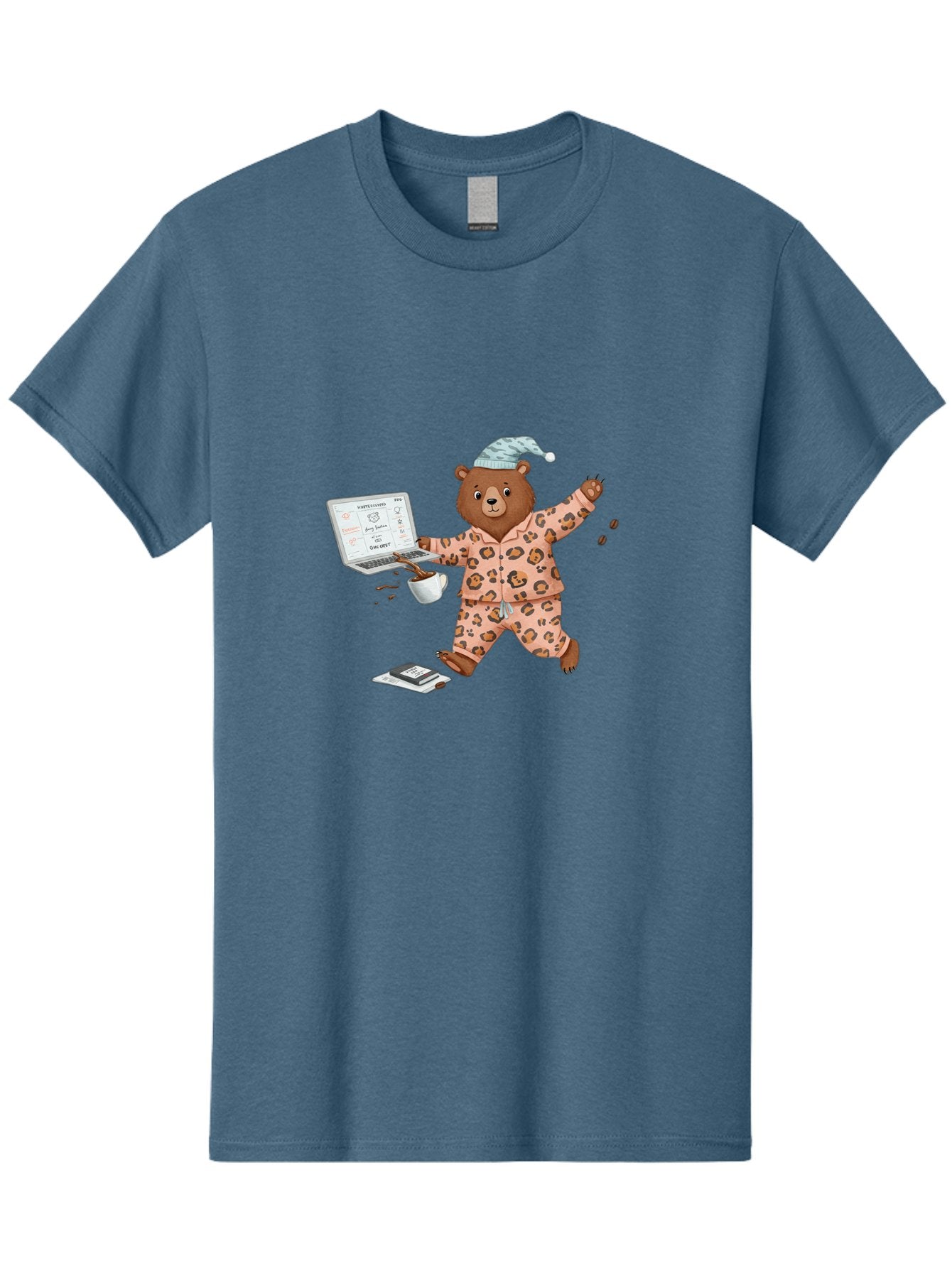 Brown-Bear-Pajamas-Laptop-Coffee Men'S Graphic Tee, 100% Cotton, Comfortable Casual Summer Wear, Machine Washable, Vintage Camera, Old Camera, Antique Camera, Black Camera, Classic Photography, Photography Equipment, Nostalgic Device, Bah611 10