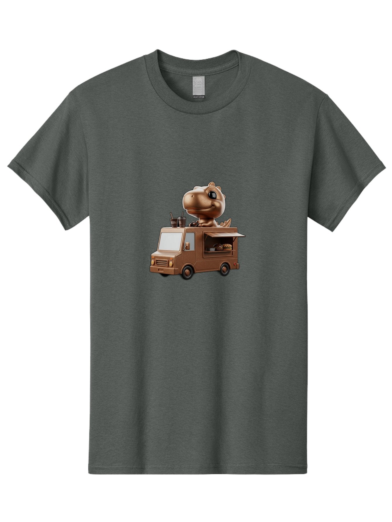 Brown-Dinosaur-Food-Truck Men'S Graphic Tee, 100% Cotton, Comfortable Casual Summer Wear, Machine Washable, Vintage Camera, Old Camera, Antique Camera, Black Camera, Classic Photography, Photography Equipment, Nostalgic Device, Film Camera, Bah613 10