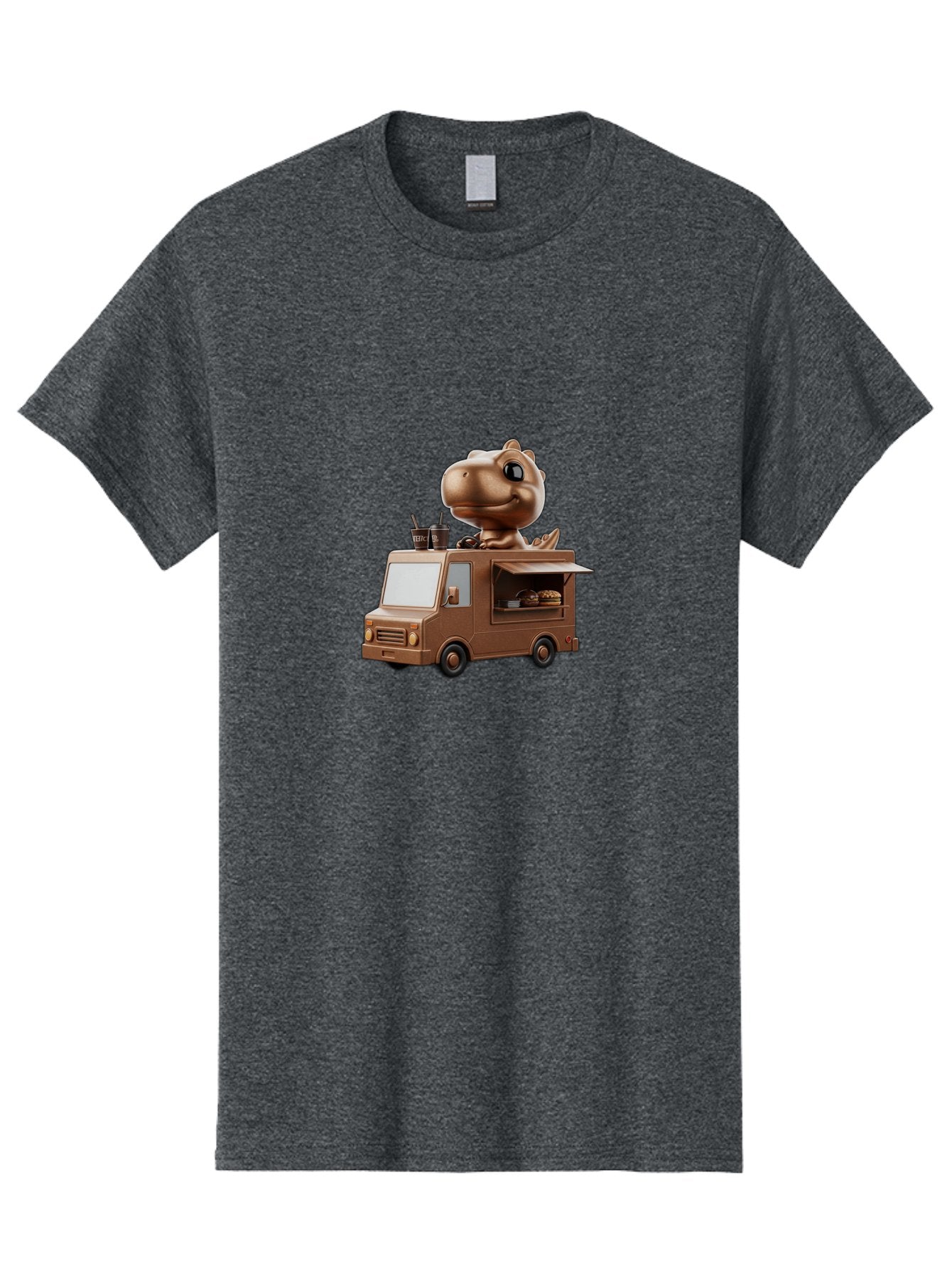 Brown-Dinosaur-Food-Truck Men'S Graphic Tee, 100% Cotton, Comfortable Casual Summer Wear, Machine Washable, Vintage Camera, Old Camera, Antique Camera, Black Camera, Classic Photography, Photography Equipment, Nostalgic Device, Film Camera, Bah613 11