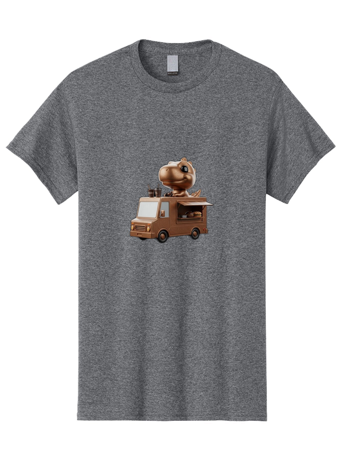 Brown-Dinosaur-Food-Truck Men'S Graphic Tee, 100% Cotton, Comfortable Casual Summer Wear, Machine Washable, Vintage Camera, Old Camera, Antique Camera, Black Camera, Classic Photography, Photography Equipment, Nostalgic Device, Film Camera, Bah613 8