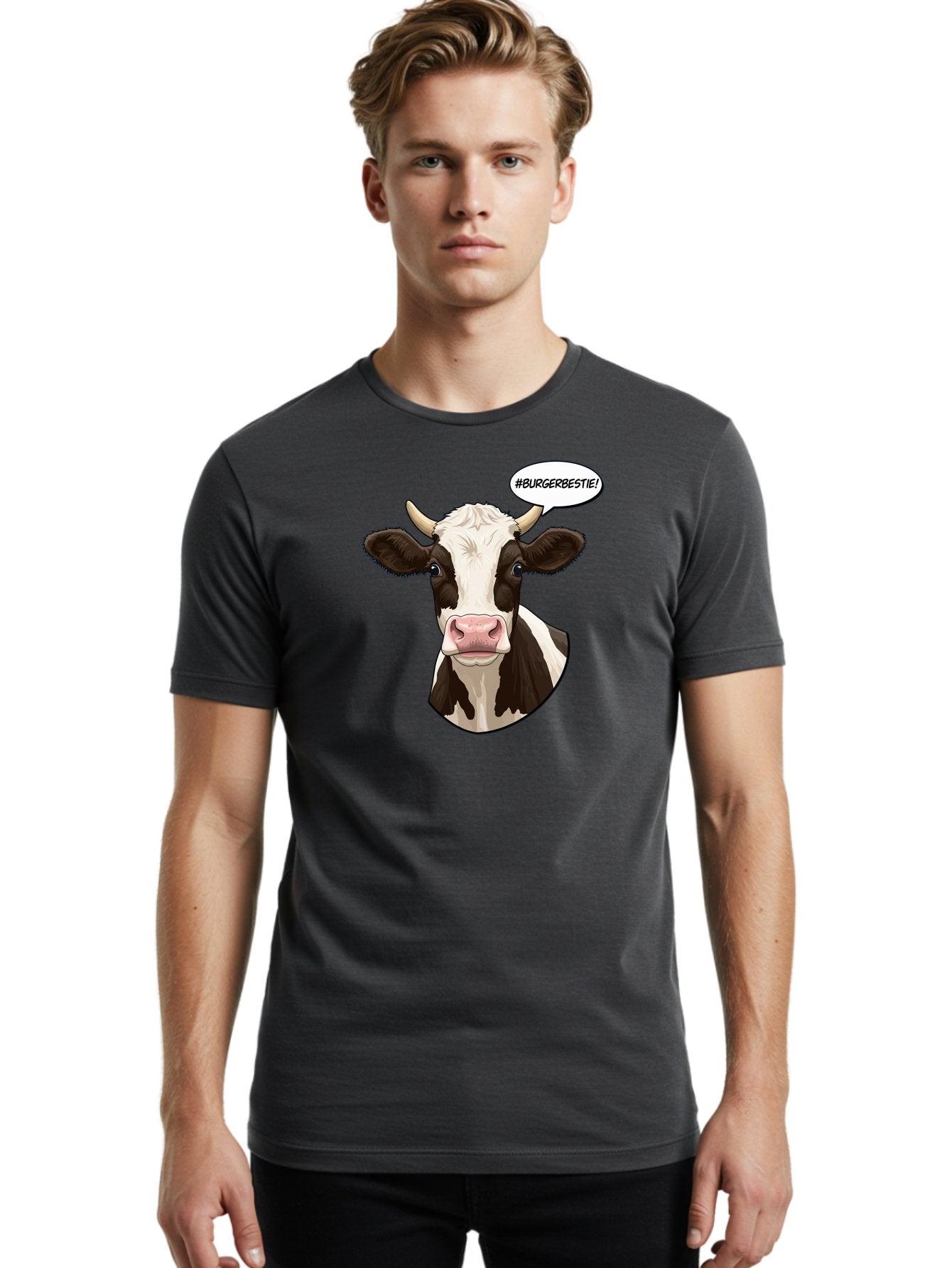 Burgerbestie-Cow-2 Men'S Graphic Tee, 100% Cotton, Comfortable Casual Summer Wear, Machine Washable, Vintage Camera, Old Camera, Antique Camera, Black Camera, Classic Photography, Photography Equipment, Nostalgic Device, Film Camera, Bah636 21