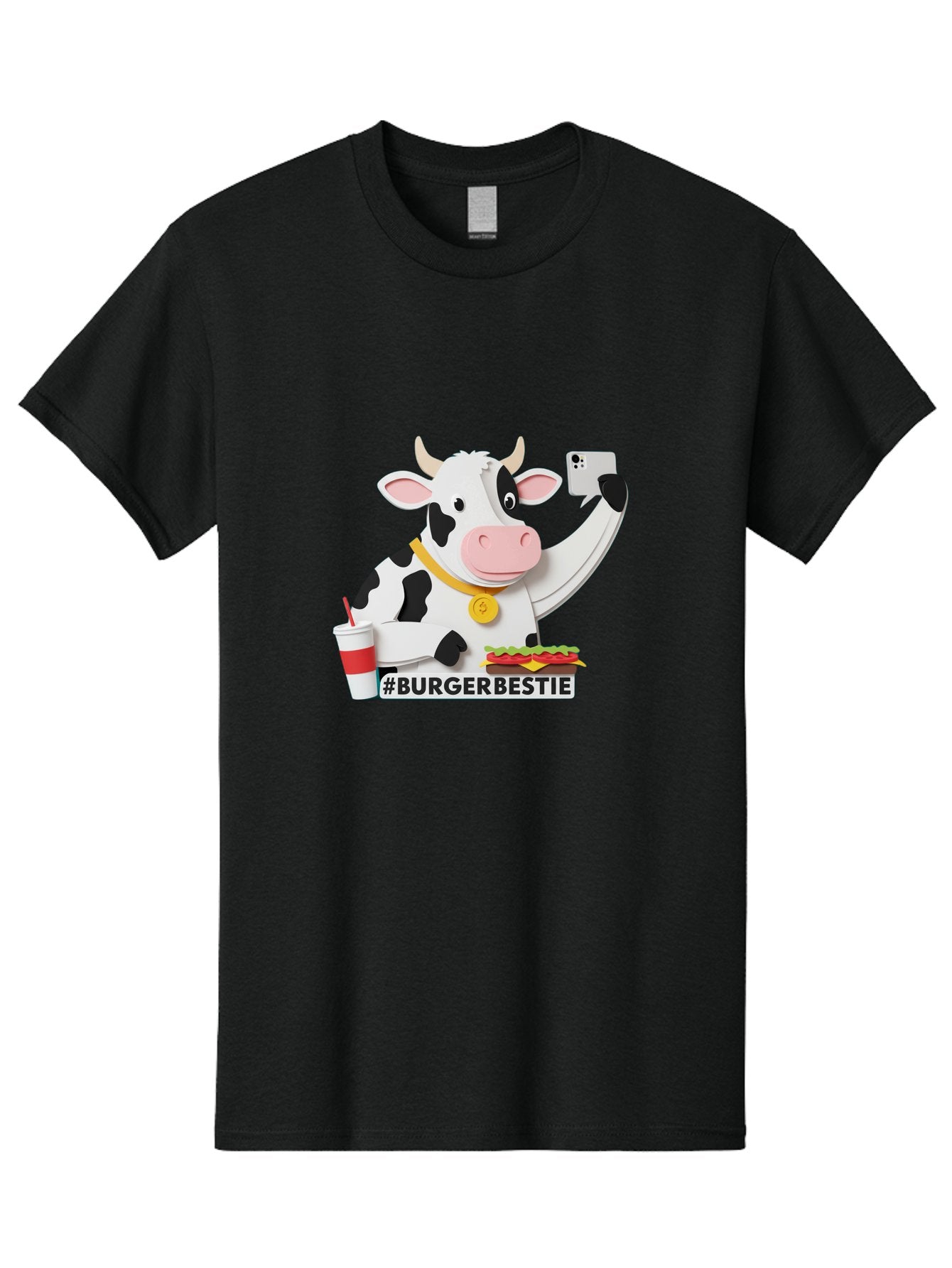 Burgerbestie-Cow-3 Men'S Graphic Tee, 100% Cotton, Comfortable Casual Summer Wear, Machine Washable, Vintage Camera, Old Camera, Antique Camera, Black Camera, Classic Photography, Photography Equipment, Nostalgic Device, Film Camera, Bah637 6